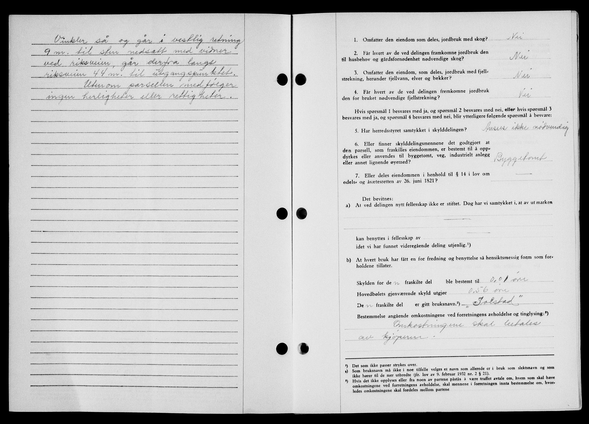 Lofoten sorenskriveri, SAT/A-0017/1/2/2C/L0020a: Mortgage book no. 20a, 1948-1949, Diary no: : 866/1949