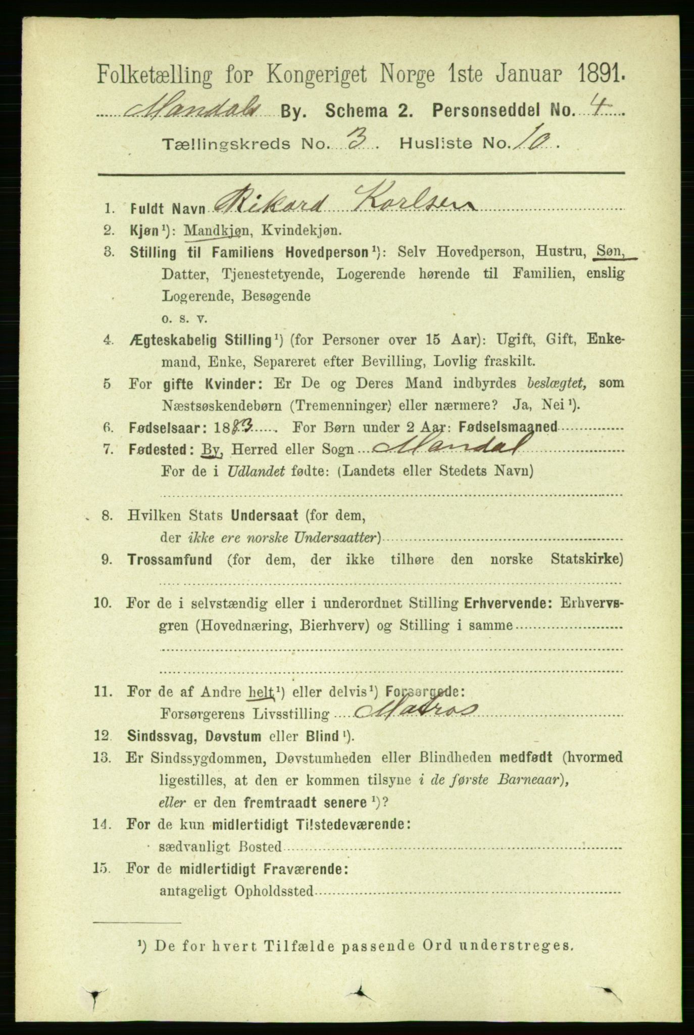 RA, 1891 census for 1002 Mandal, 1891, p. 1675