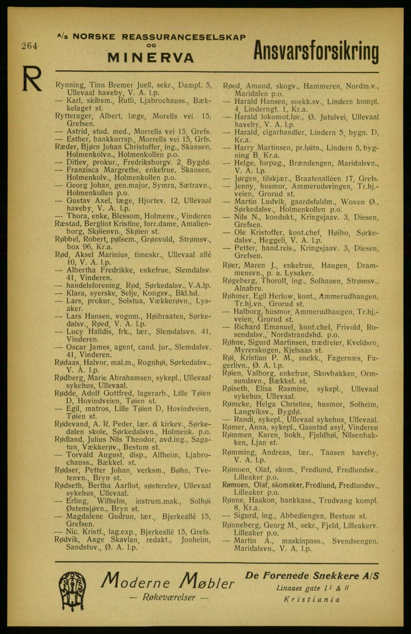 Aker adressebok/adressekalender, PUBL/001/A/002: Akers adressekalender, 1922, p. 264
