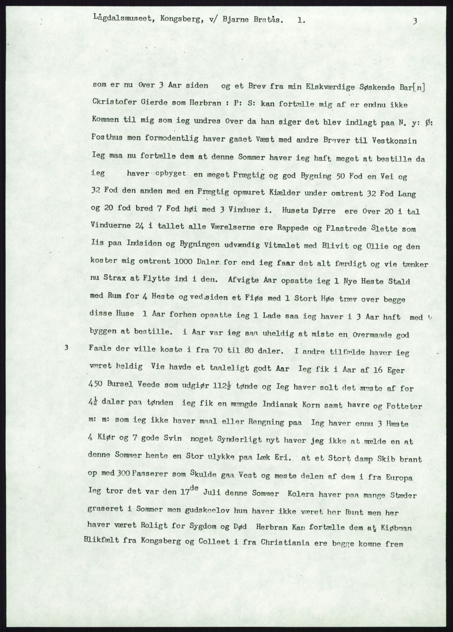 Samlinger til kildeutgivelse, Amerikabrevene, AV/RA-EA-4057/F/L0020: Innlån fra Buskerud: Lerfaldet - Lågdalsmuseet, 1838-1914, p. 513