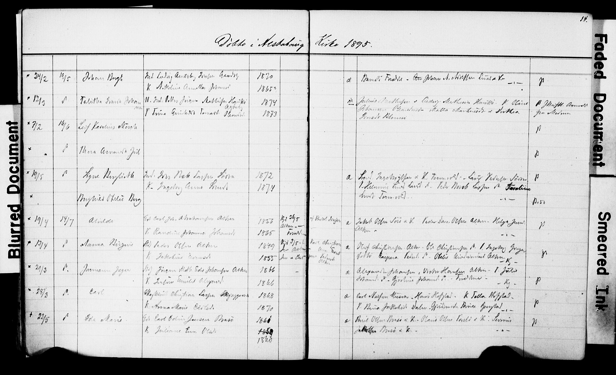 Ministerialprotokoller, klokkerbøker og fødselsregistre - Nordland, AV/SAT-A-1459/830/L0465: Parish register (copy) no. 830C07, 1891-1905, p. 14