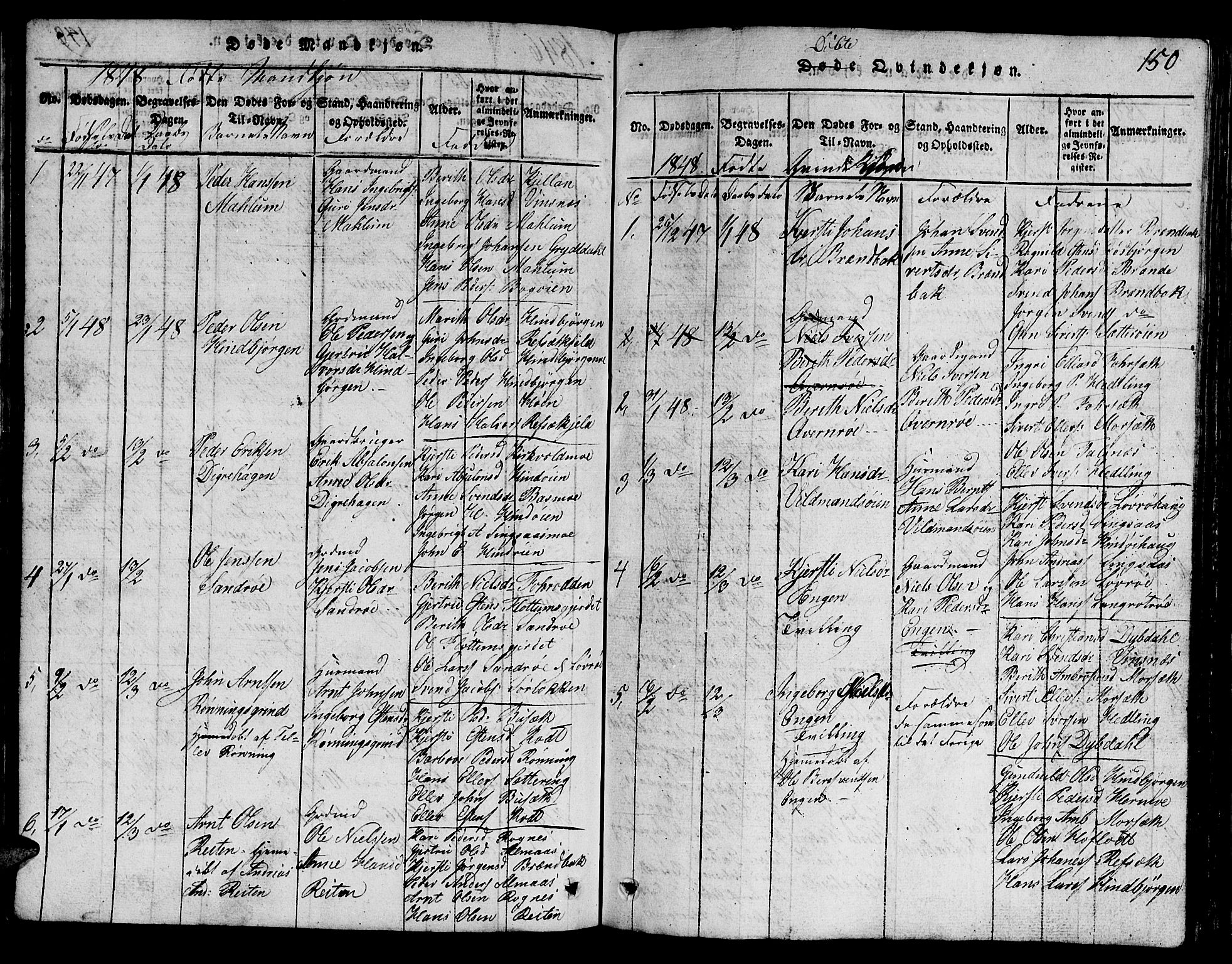 Ministerialprotokoller, klokkerbøker og fødselsregistre - Sør-Trøndelag, SAT/A-1456/688/L1026: Parish register (copy) no. 688C01, 1817-1860, p. 150