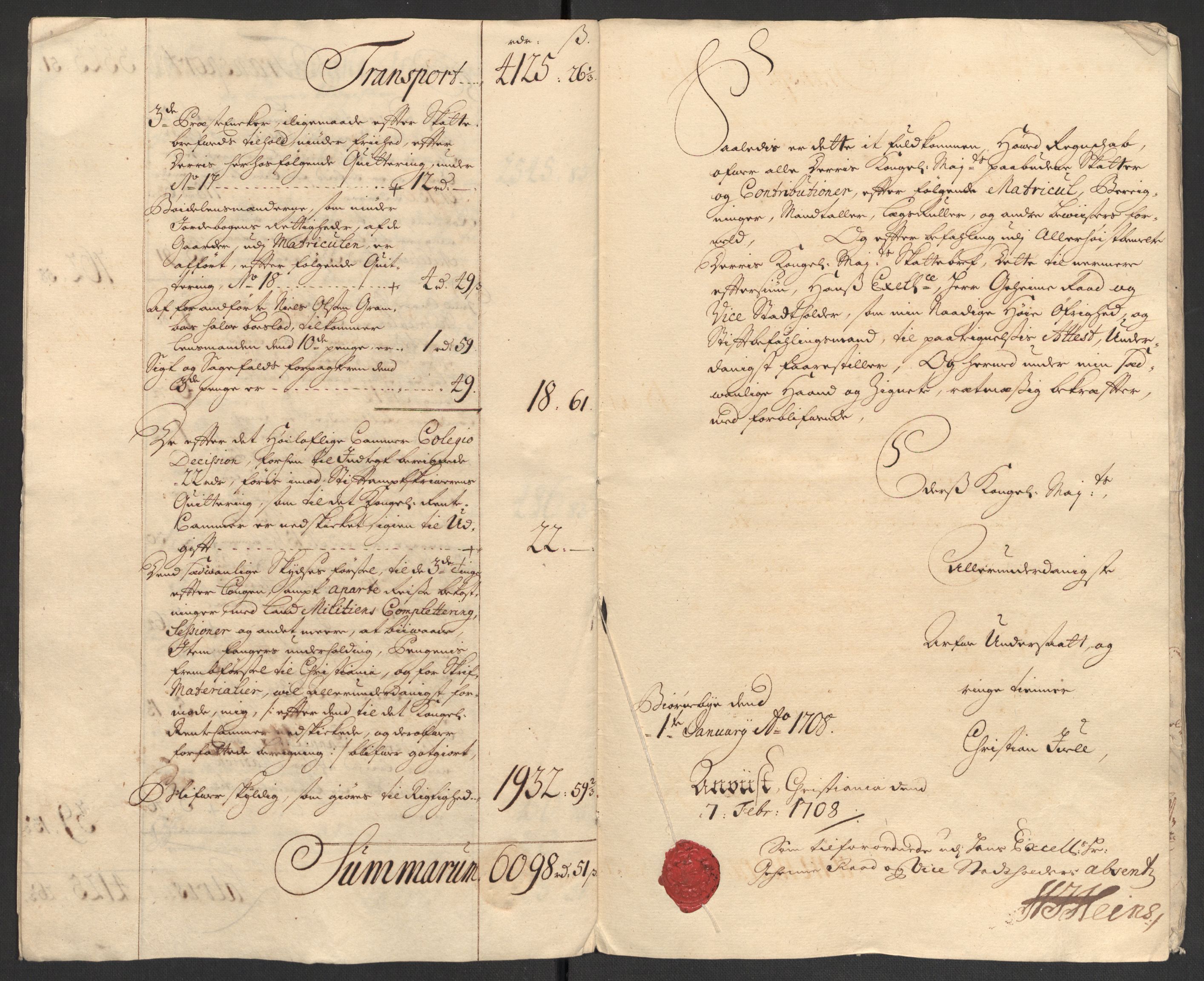 Rentekammeret inntil 1814, Reviderte regnskaper, Fogderegnskap, AV/RA-EA-4092/R13/L0844: Fogderegnskap Solør, Odal og Østerdal, 1707, p. 8