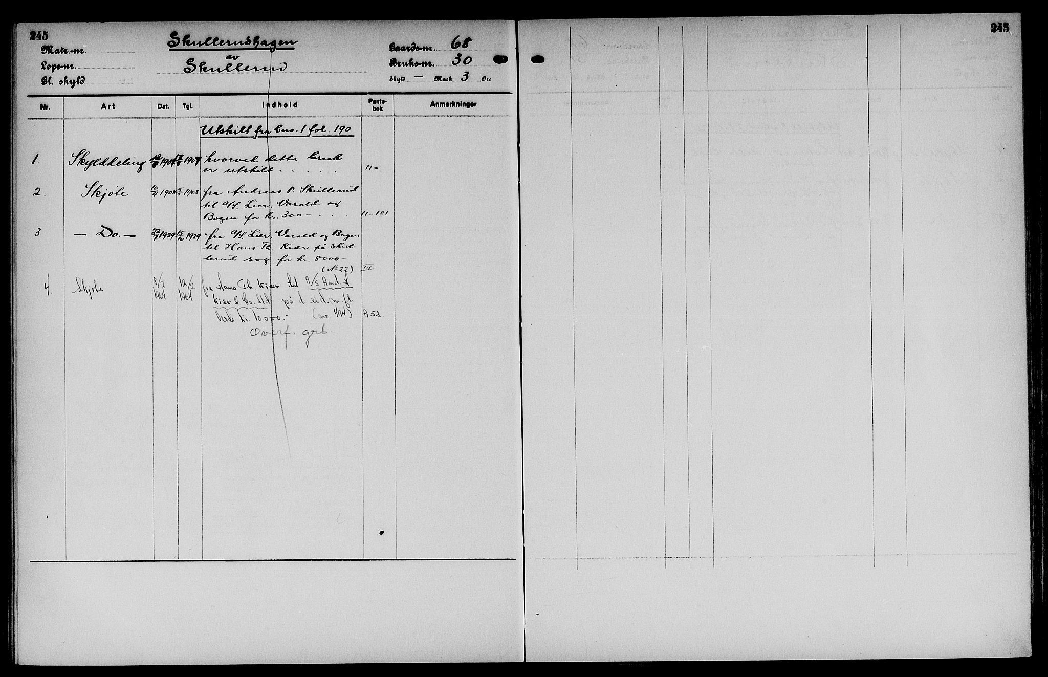 Vinger og Odal sorenskriveri, SAH/TING-022/H/Ha/Hac/Hacc/L0011: Mortgage register no. 3.11, 1923, p. 245