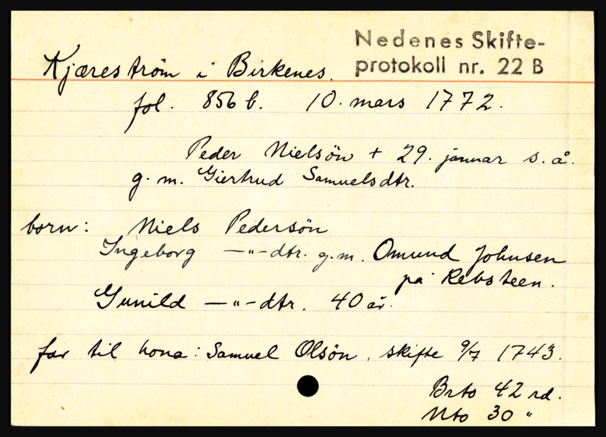 Nedenes sorenskriveri før 1824, AV/SAK-1221-0007/H, p. 14721