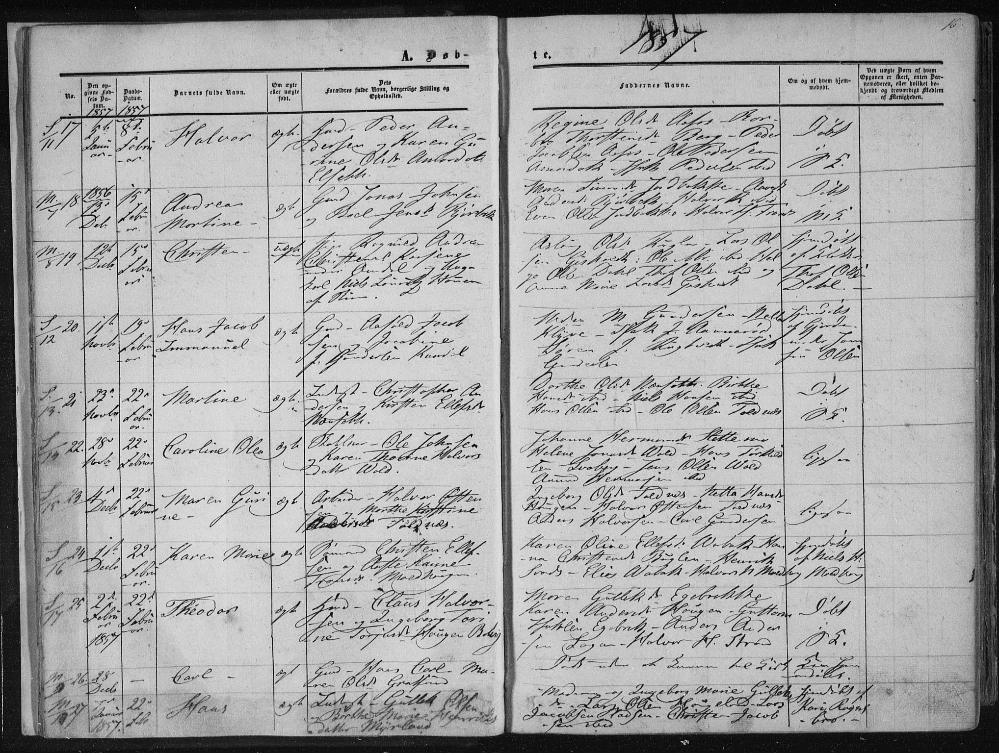 Solum kirkebøker, AV/SAKO-A-306/F/Fa/L0007: Parish register (official) no. I 7, 1856-1864, p. 16