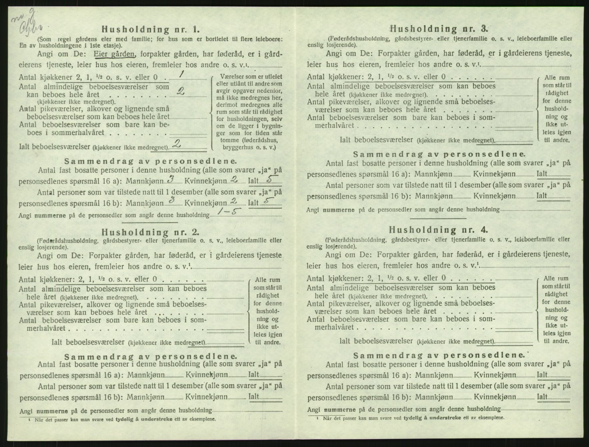 SAH, 1920 census for Trysil, 1920, p. 2528