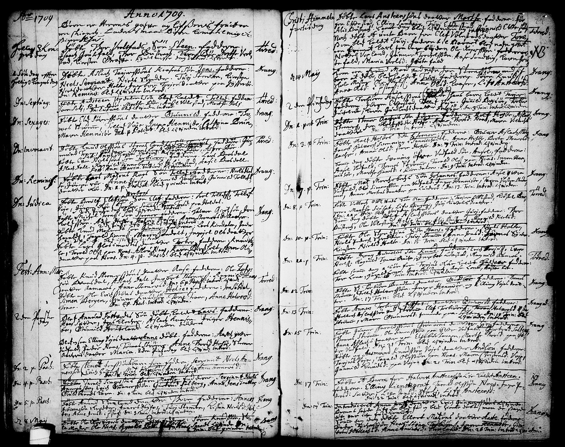 Drangedal kirkebøker, SAKO/A-258/F/Fa/L0001: Parish register (official) no. 1, 1697-1767, p. 22