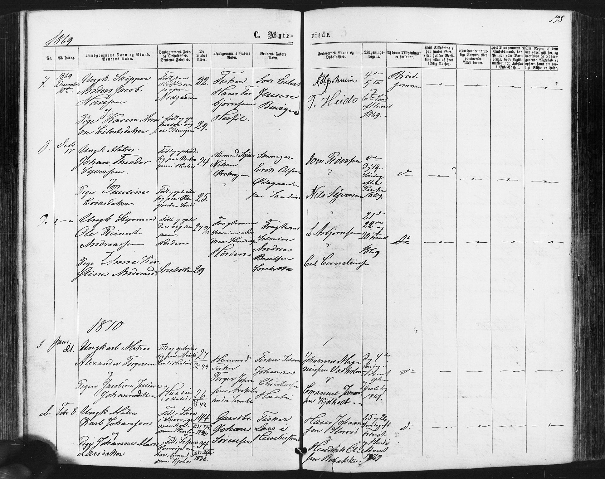 Hvaler prestekontor Kirkebøker, AV/SAO-A-2001/F/Fa/L0007: Parish register (official) no. I 7, 1864-1878, p. 198