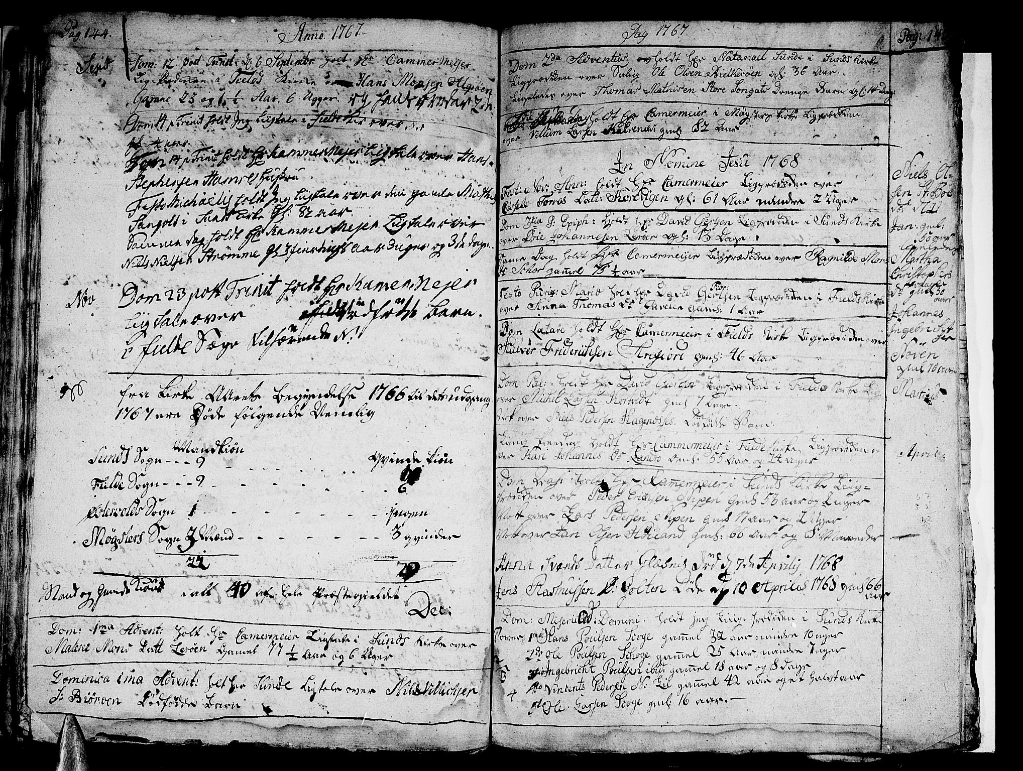 Sund sokneprestembete, AV/SAB-A-99930: Parish register (official) no. A 2, 1729-1769, p. 146-147