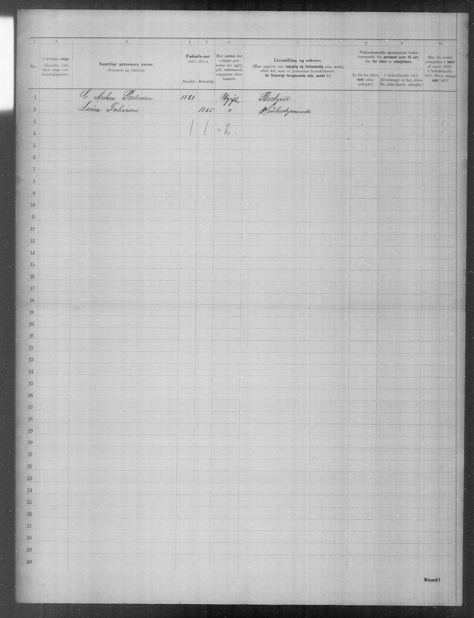 OBA, Municipal Census 1903 for Kristiania, 1903, p. 20651