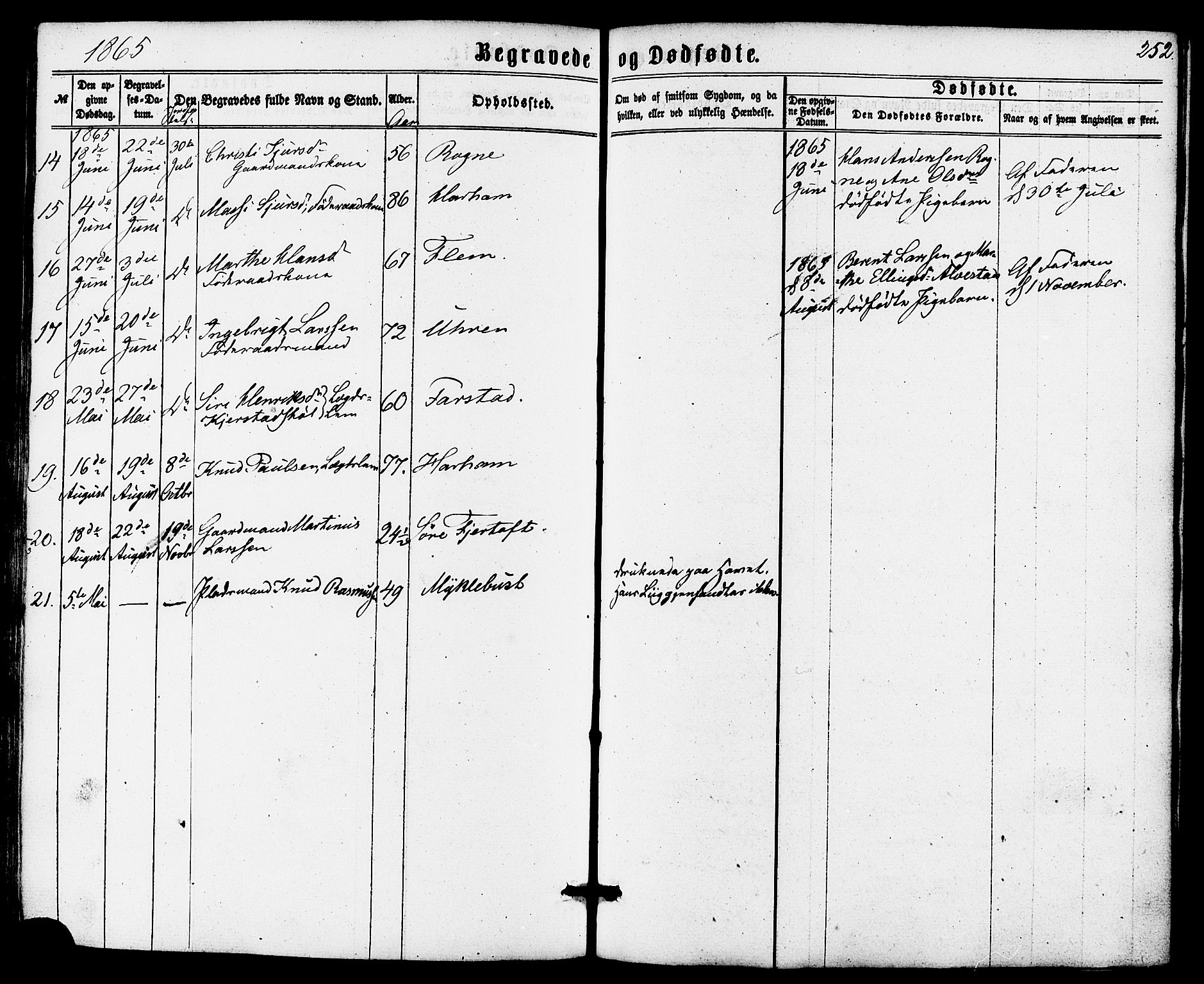 Ministerialprotokoller, klokkerbøker og fødselsregistre - Møre og Romsdal, SAT/A-1454/536/L0498: Parish register (official) no. 536A07, 1862-1875, p. 252