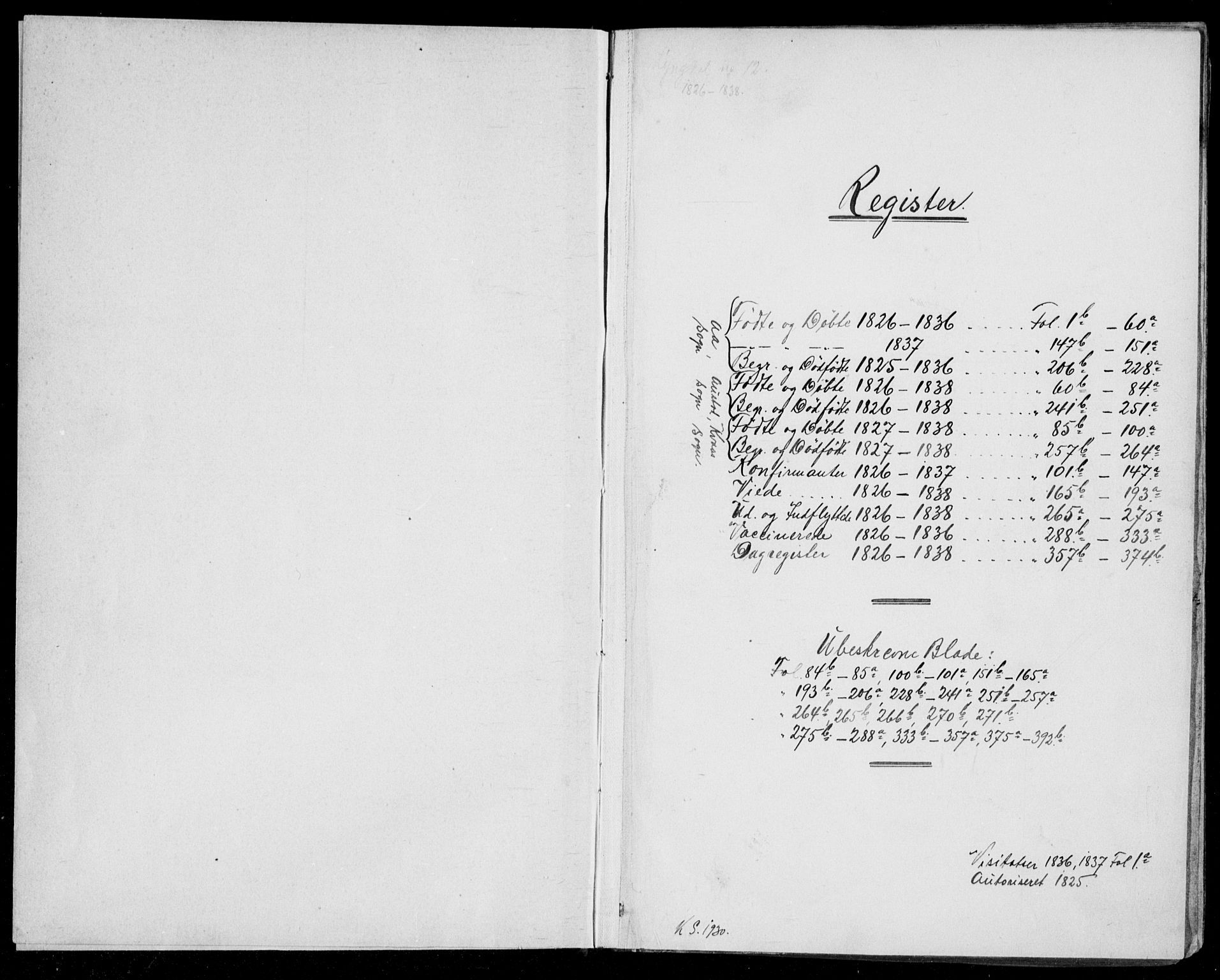Lyngdal sokneprestkontor, SAK/1111-0029/F/Fa/Fac/L0007: Parish register (official) no. A 7, 1825-1838
