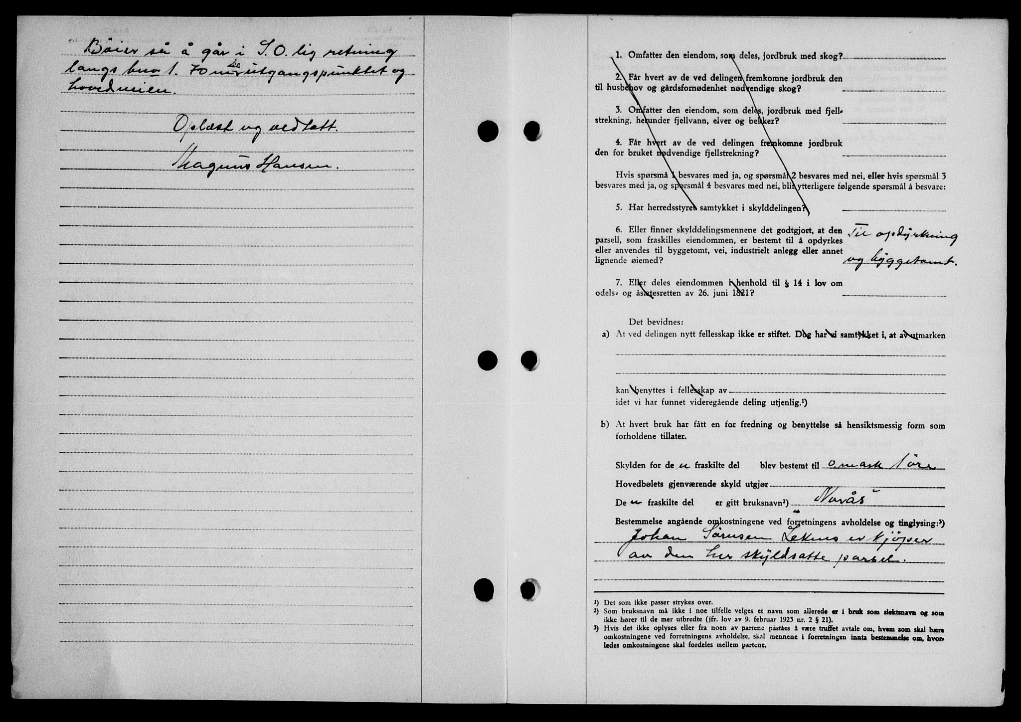 Lofoten sorenskriveri, SAT/A-0017/1/2/2C/L0006a: Mortgage book no. 6a, 1939-1939, Diary no: : 2490/1939