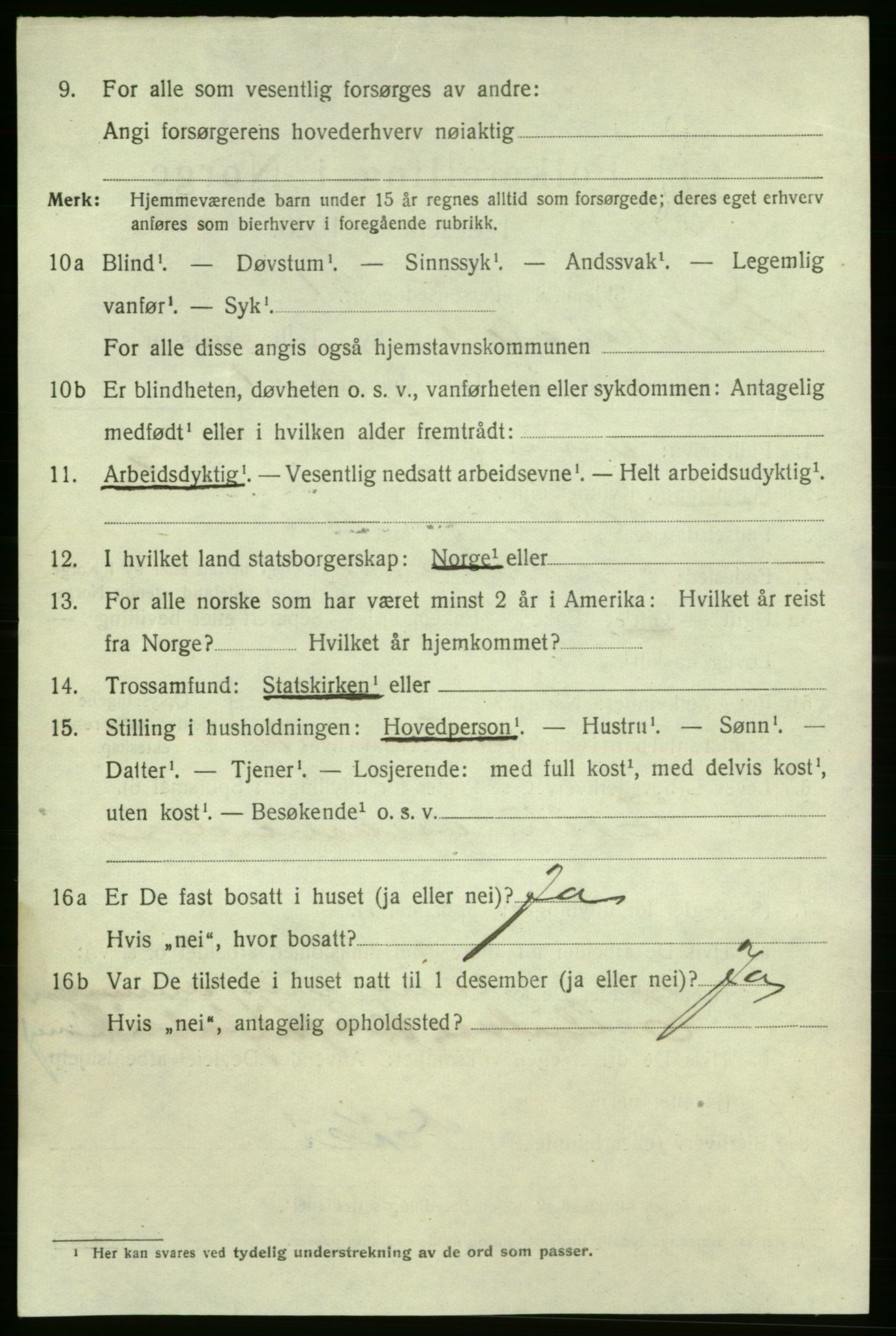 SAO, 1920 census for Fredrikshald, 1920, p. 14636
