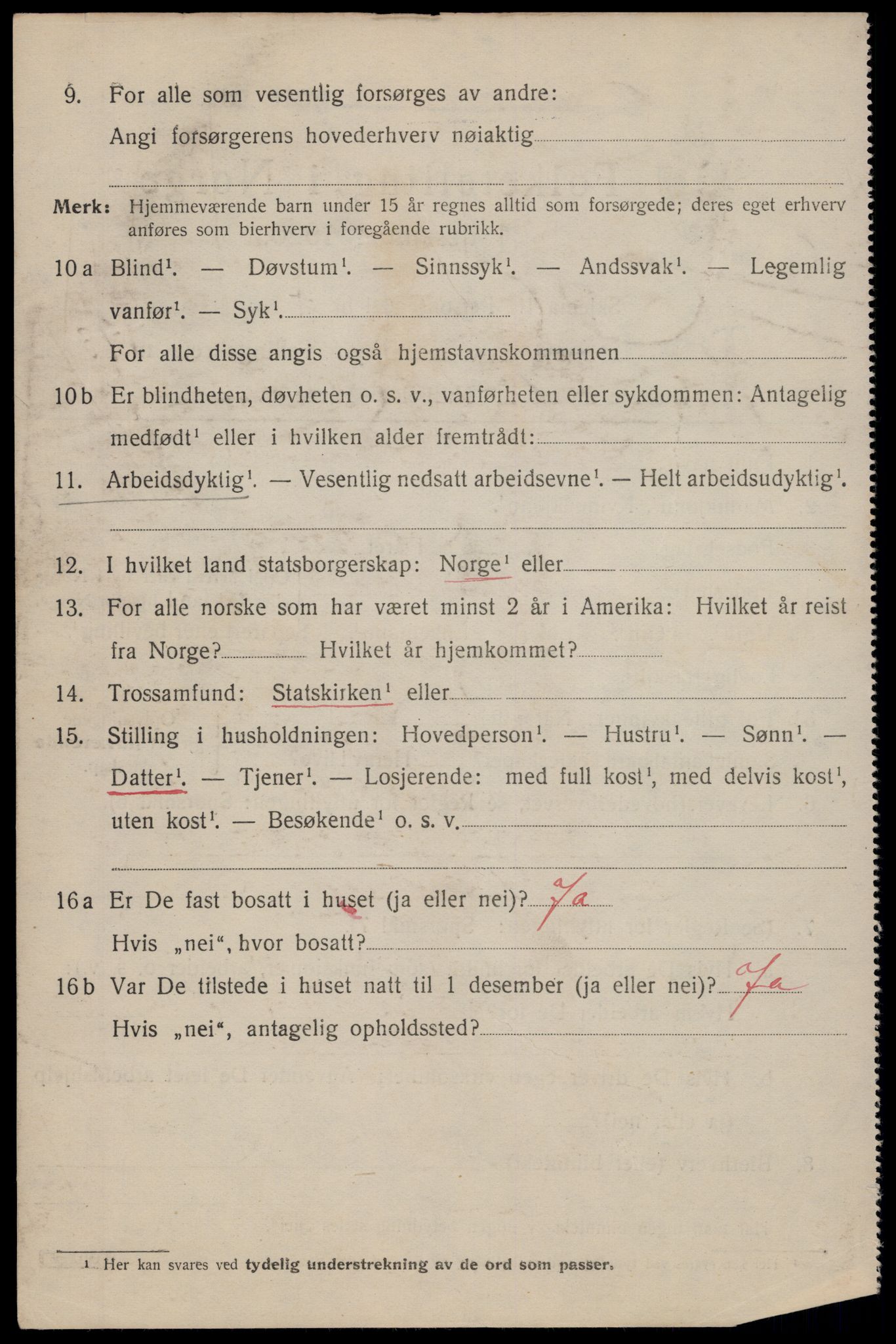 SAT, 1920 census for Trondheim, 1920, p. 142491