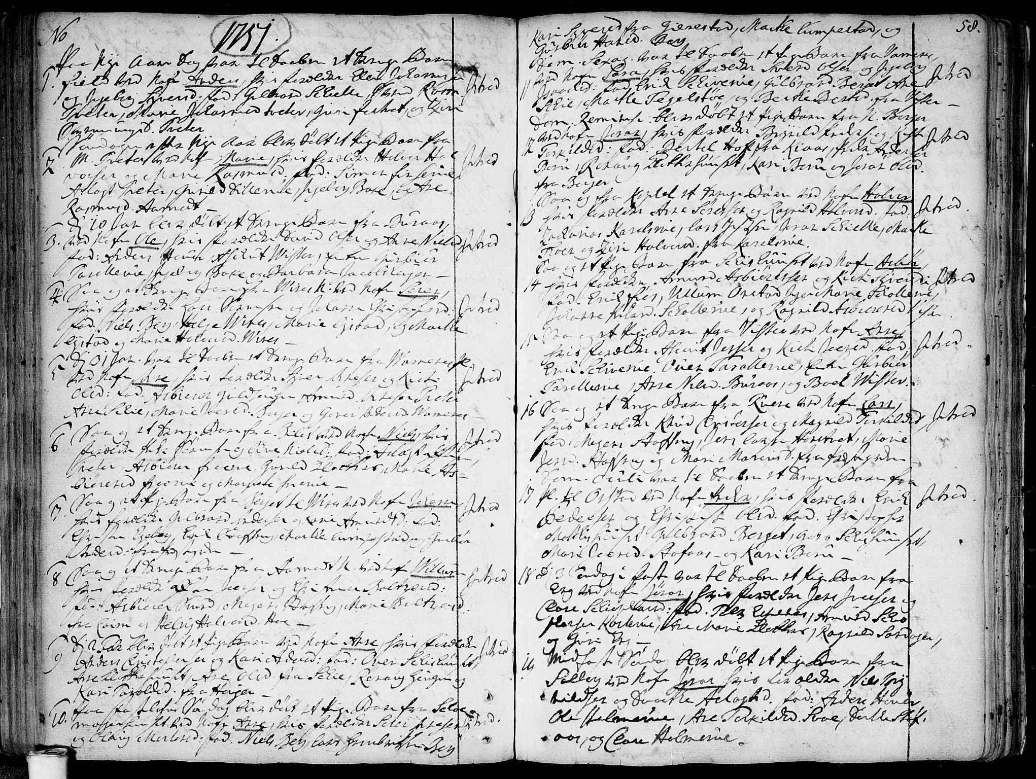 Skiptvet prestekontor Kirkebøker, SAO/A-20009/F/Fa/L0002: Parish register (official) no. 2, 1734-1759, p. 58