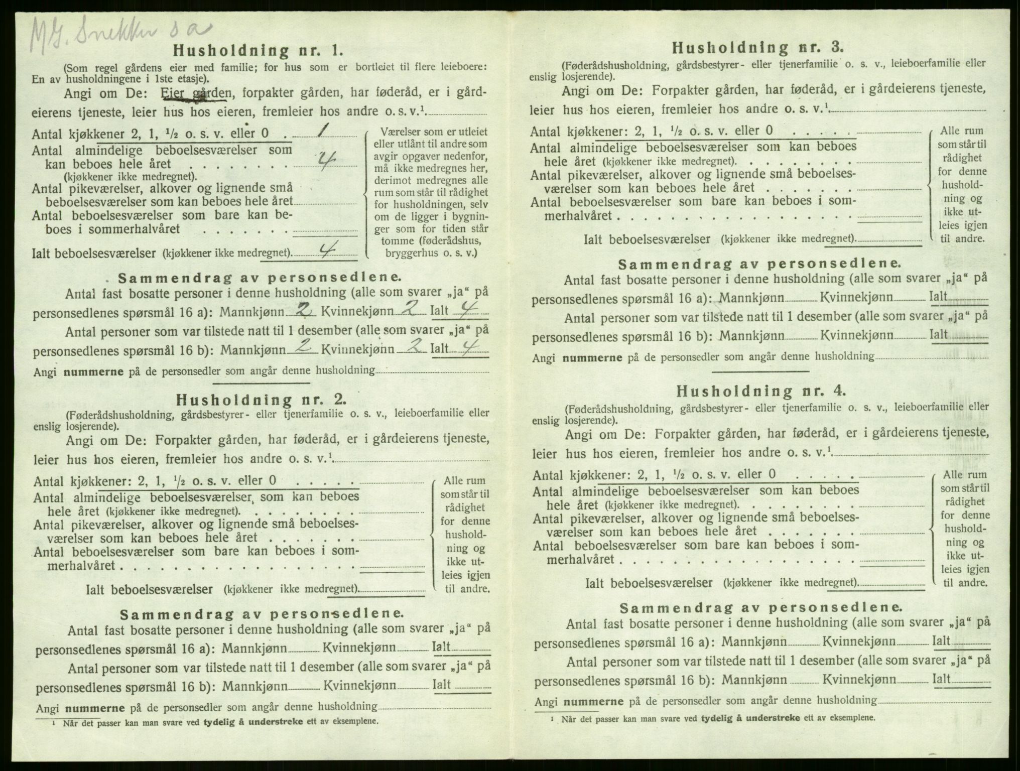 SAKO, 1920 census for Sandeherred, 1920, p. 1149