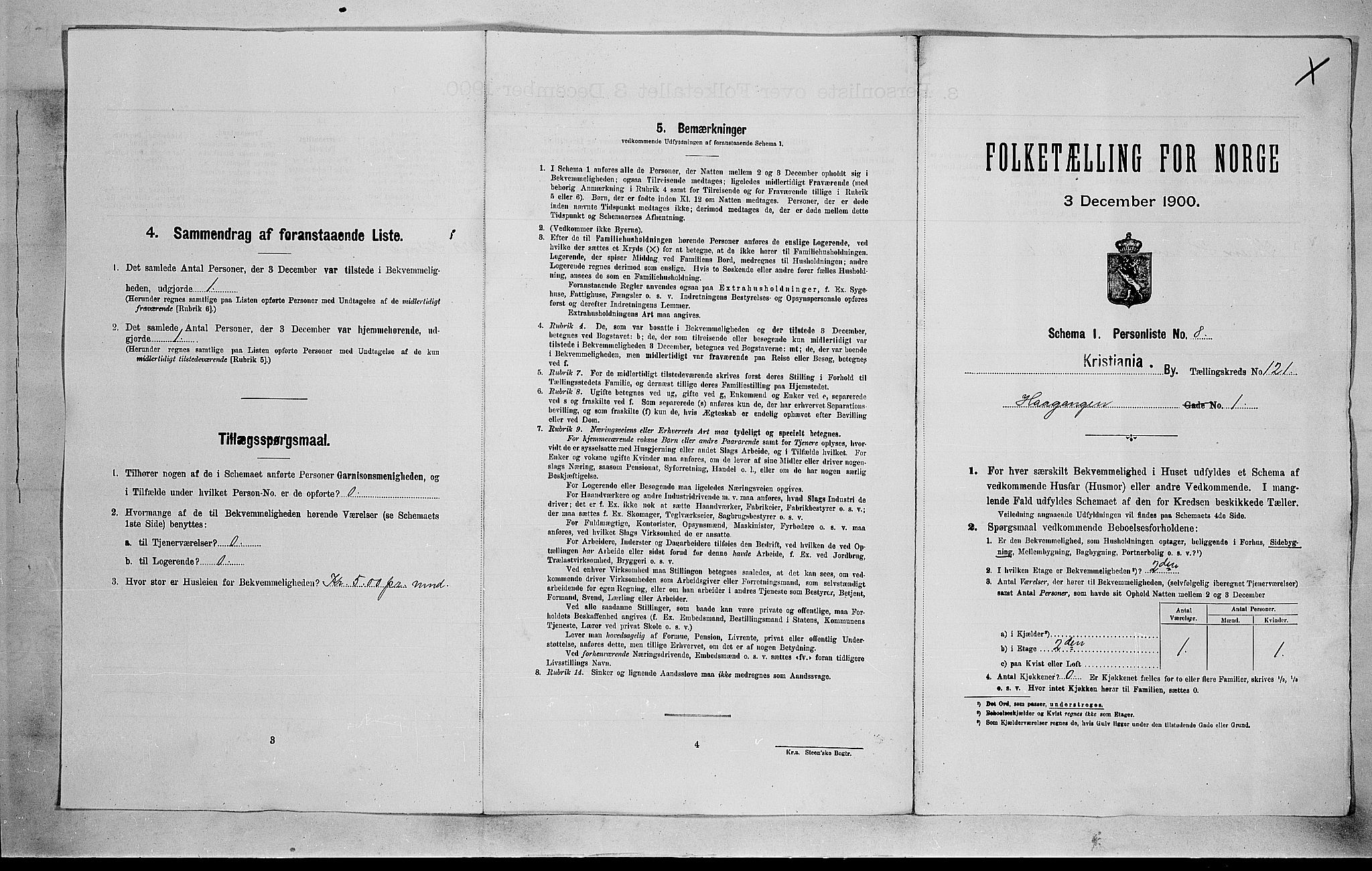 SAO, 1900 census for Kristiania, 1900, p. 31596