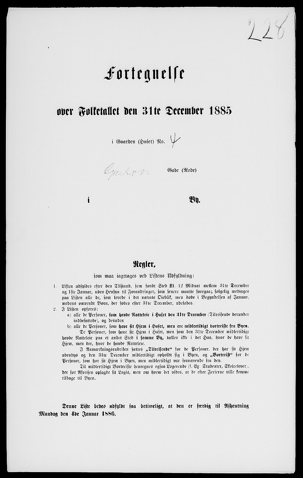 RA, 1885 census for 0301 Kristiania, 1885, p. 2946