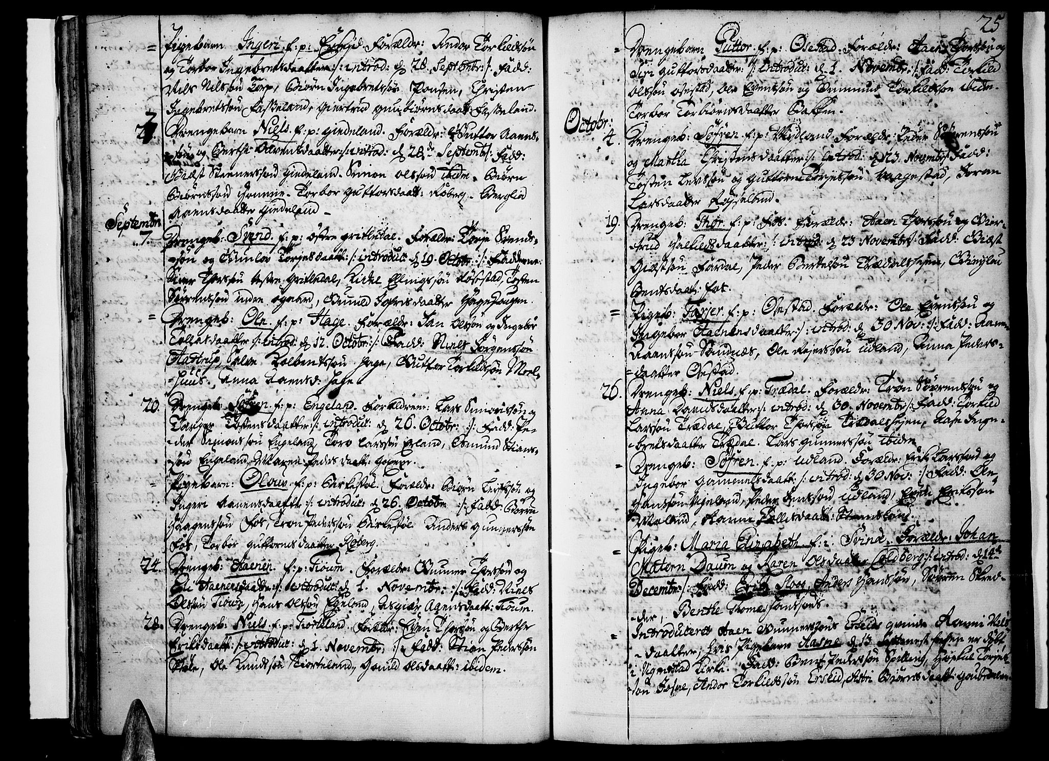 Sør-Audnedal sokneprestkontor, AV/SAK-1111-0039/F/Fa/Fab/L0001: Parish register (official) no. A 1 /1, 1726-1766, p. 25