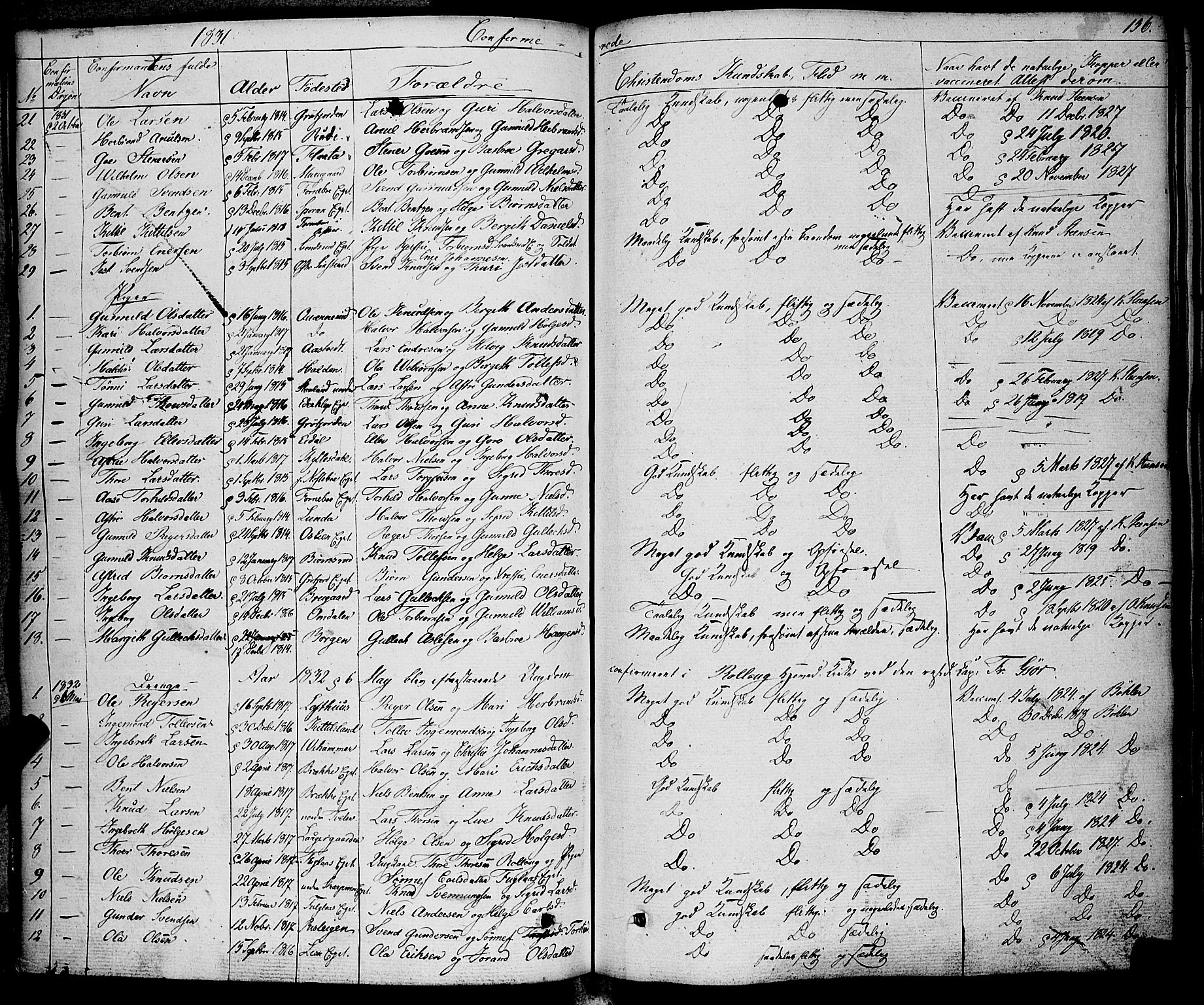 Rollag kirkebøker, SAKO/A-240/F/Fa/L0007: Parish register (official) no. I 7, 1828-1847, p. 156