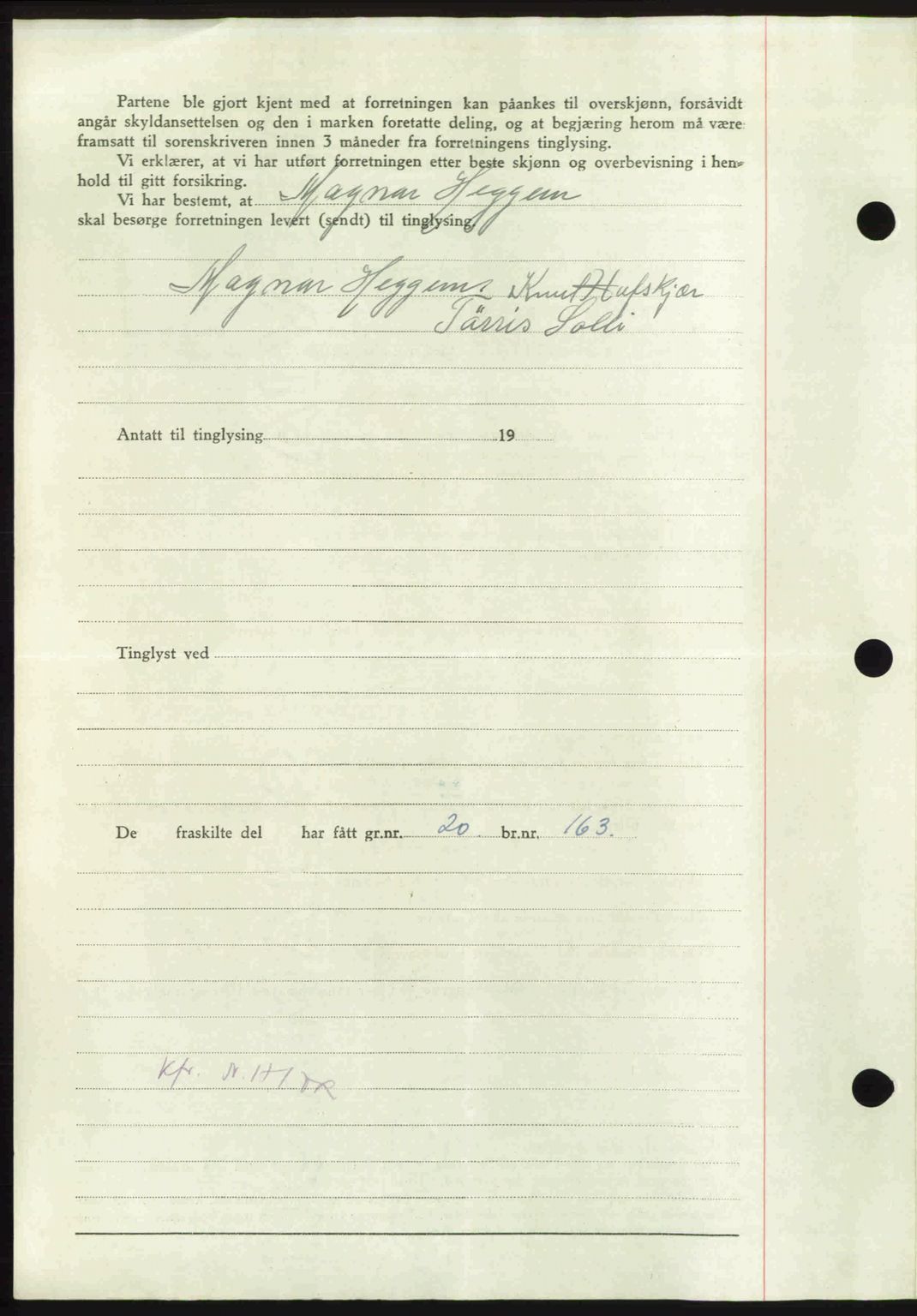 Nordmøre sorenskriveri, AV/SAT-A-4132/1/2/2Ca: Mortgage book no. A107, 1947-1948, Diary no: : 770/1948