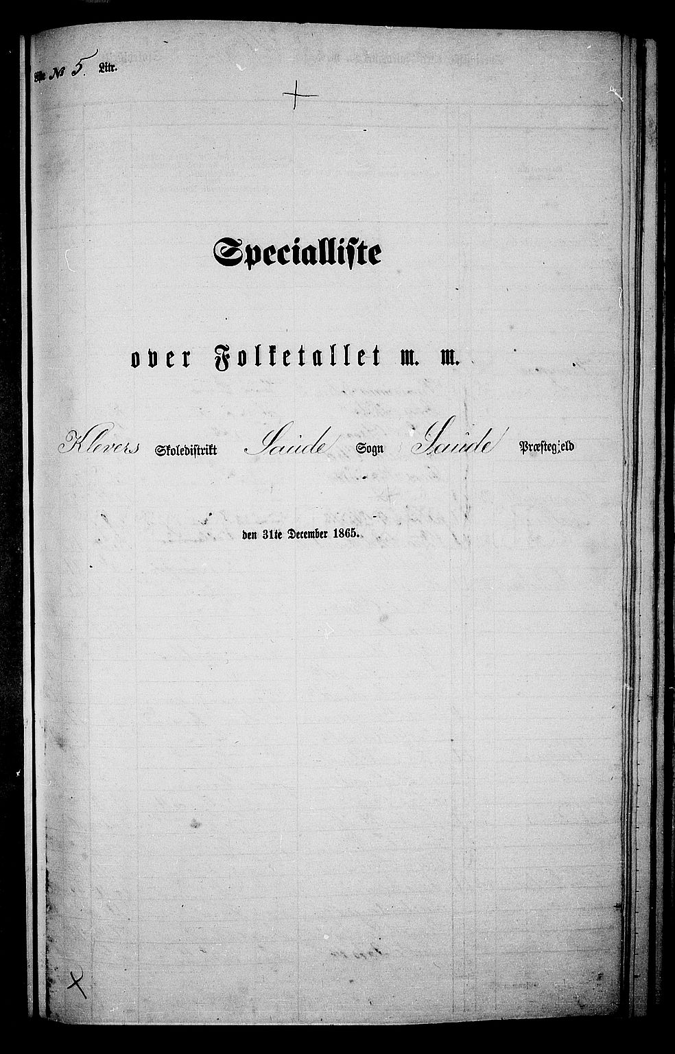 RA, 1865 census for Sauherad, 1865, p. 75