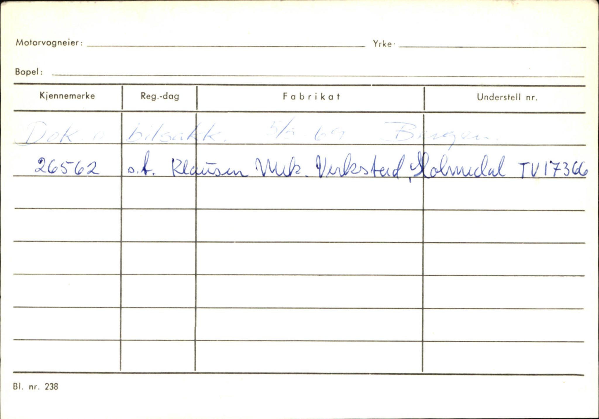 Statens vegvesen, Sogn og Fjordane vegkontor, SAB/A-5301/4/F/L0133: Eigarregister Bremanger A-Å. Gaular A-H, 1945-1975, p. 272