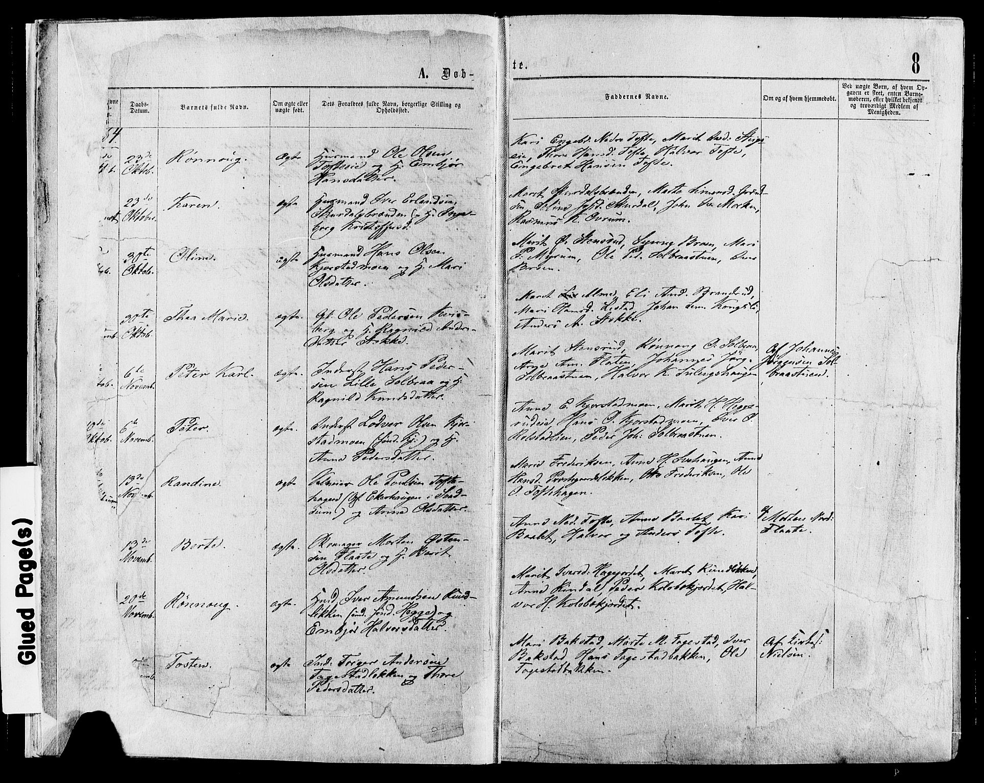 Sør-Fron prestekontor, SAH/PREST-010/H/Ha/Haa/L0002: Parish register (official) no. 2, 1864-1880, p. 8