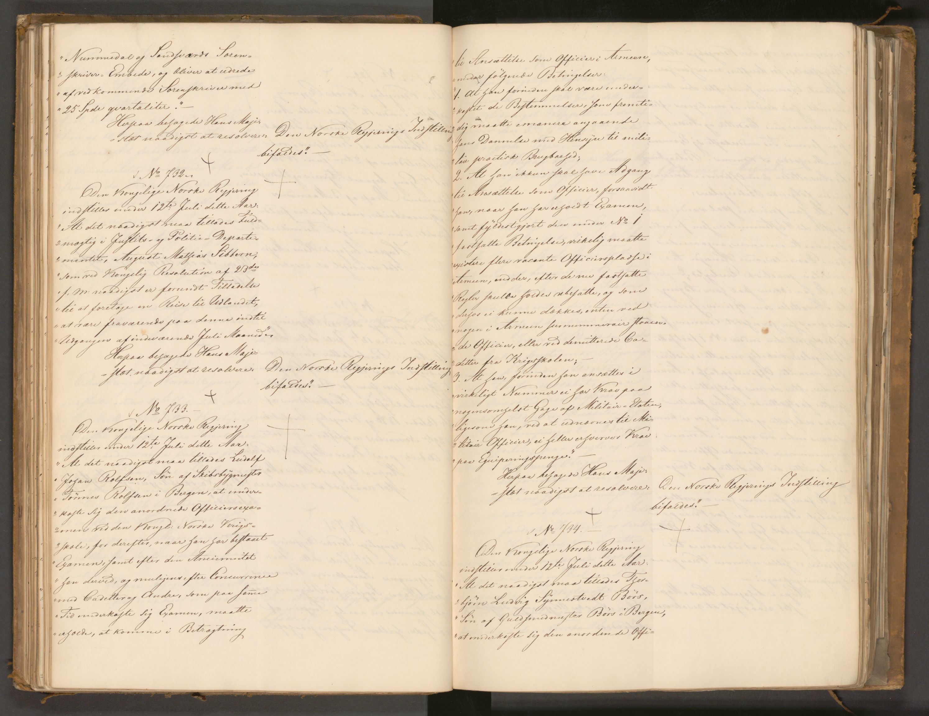 Statsrådssekretariatet, AV/RA-S-1001/A/Ab/L0043: Kgl. res. nr. 632-1192, 2. halvår, 1836