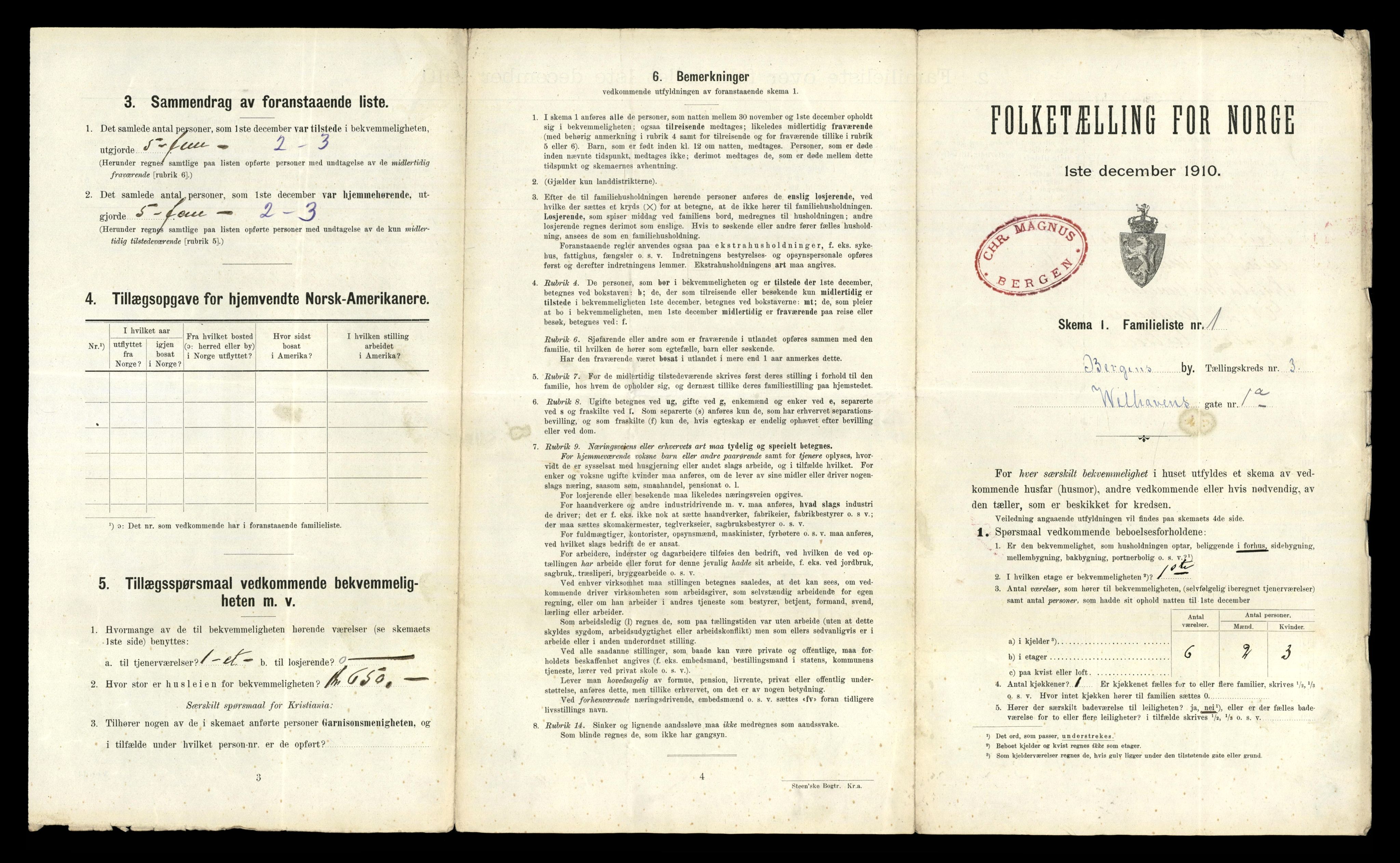 RA, 1910 census for Bergen, 1910, p. 1015