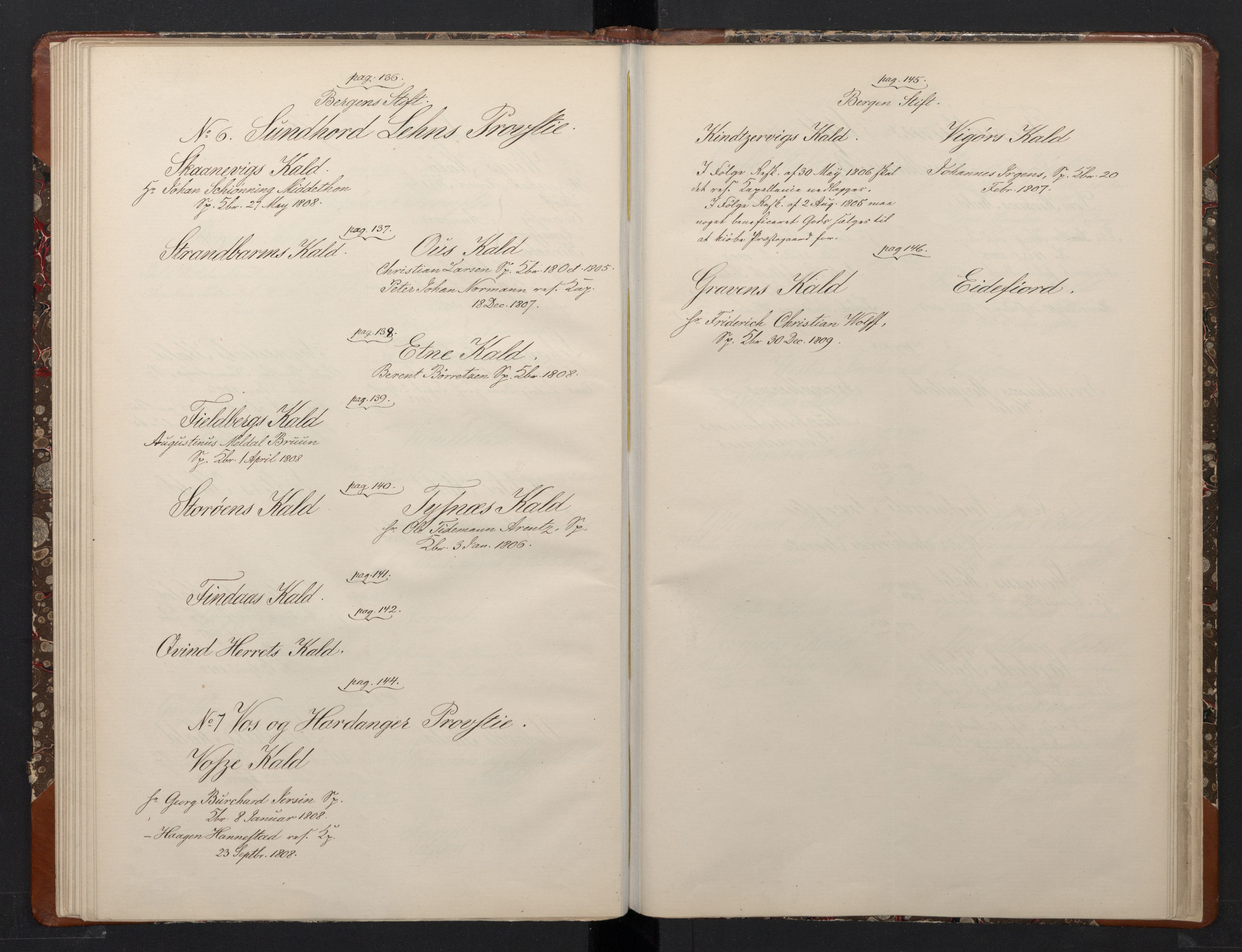 Avskriftsamlingen, AV/RA-EA-4022/F/Fa/L0103: Fortegnelse over prestekallene og over bestallinger for prester i Norge fra 2. halvdel av 18. århundre henimot året 1814, 1731-1813, p. 49