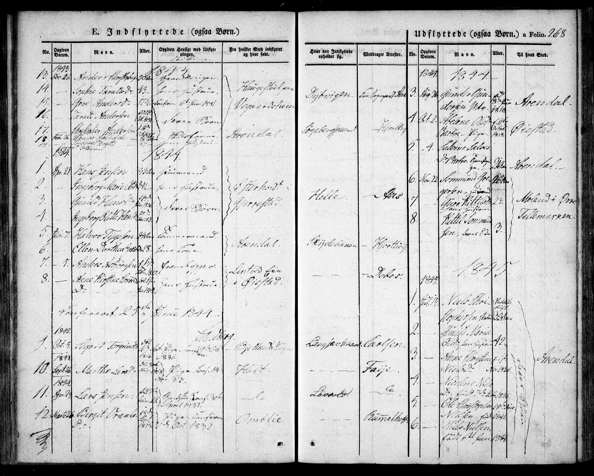 Tromøy sokneprestkontor, AV/SAK-1111-0041/F/Fa/L0004: Parish register (official) no. A 4, 1837-1846, p. 268