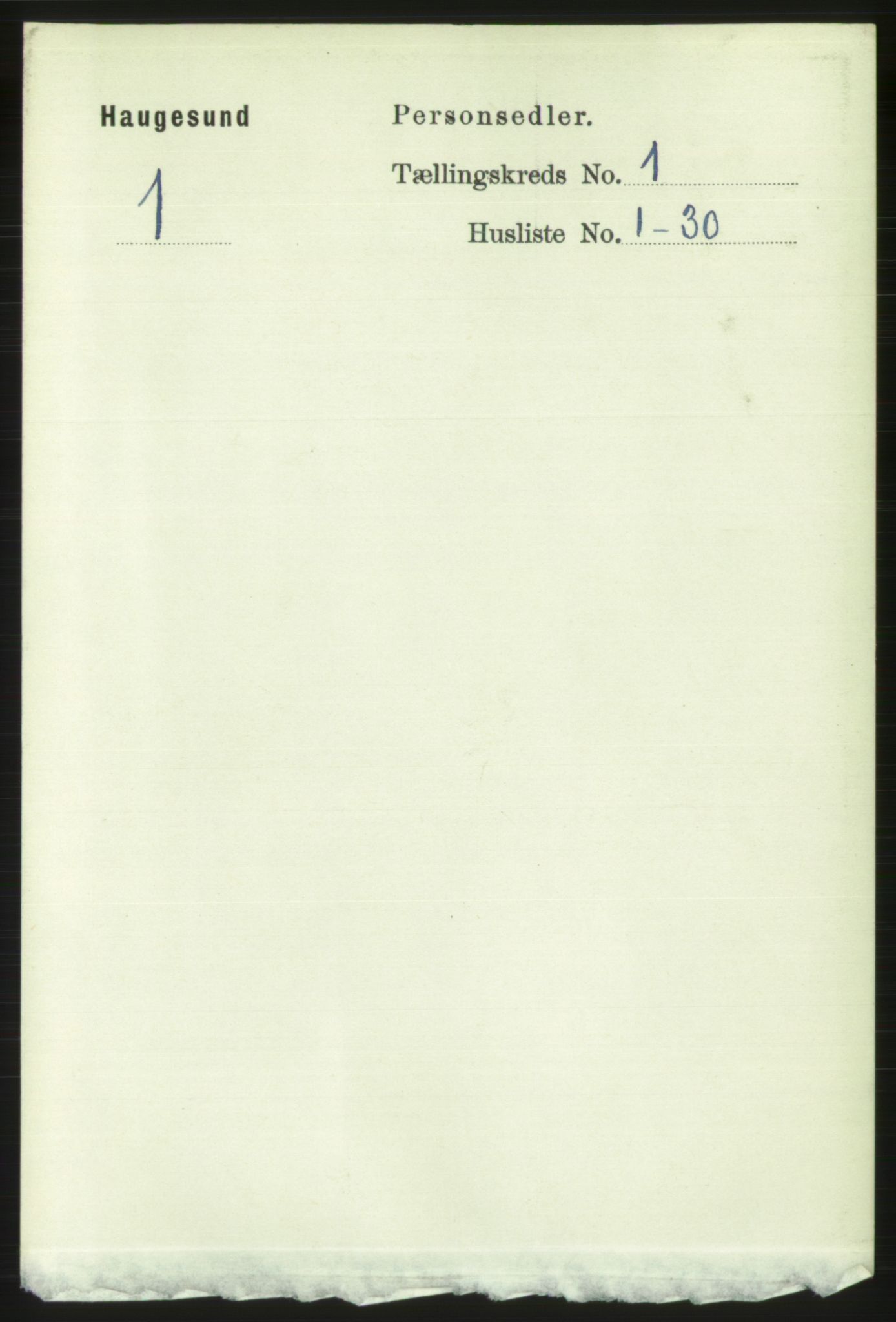 RA, 1891 census for 1106 Haugesund, 1891, p. 1010
