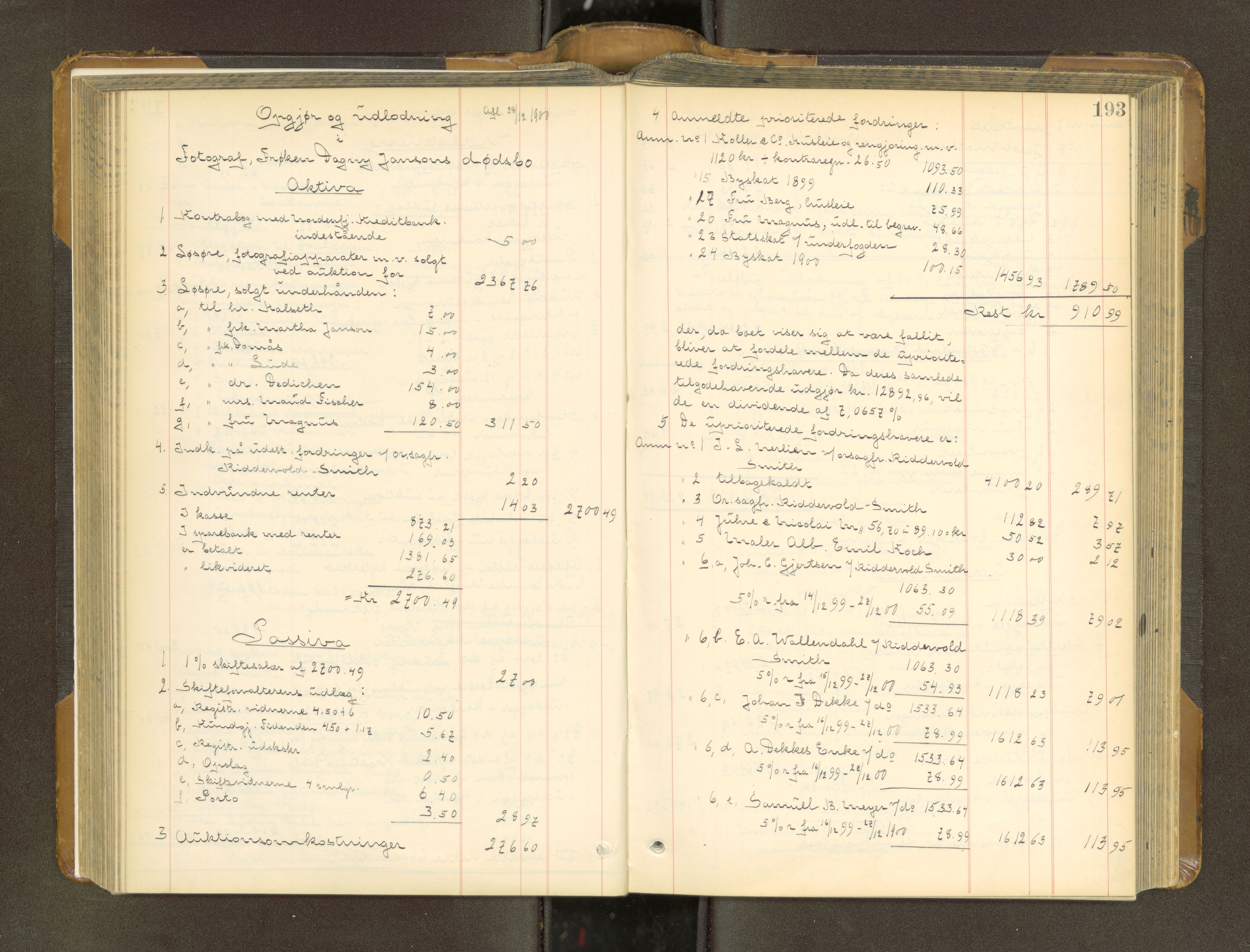 Trondheim byfogd, AV/SAT-A-0003/1/3/3A/L0037: Skifteutlodningsprotokoll - 9/7-29/7. (m/ register) U, 1898-1903, p. 193