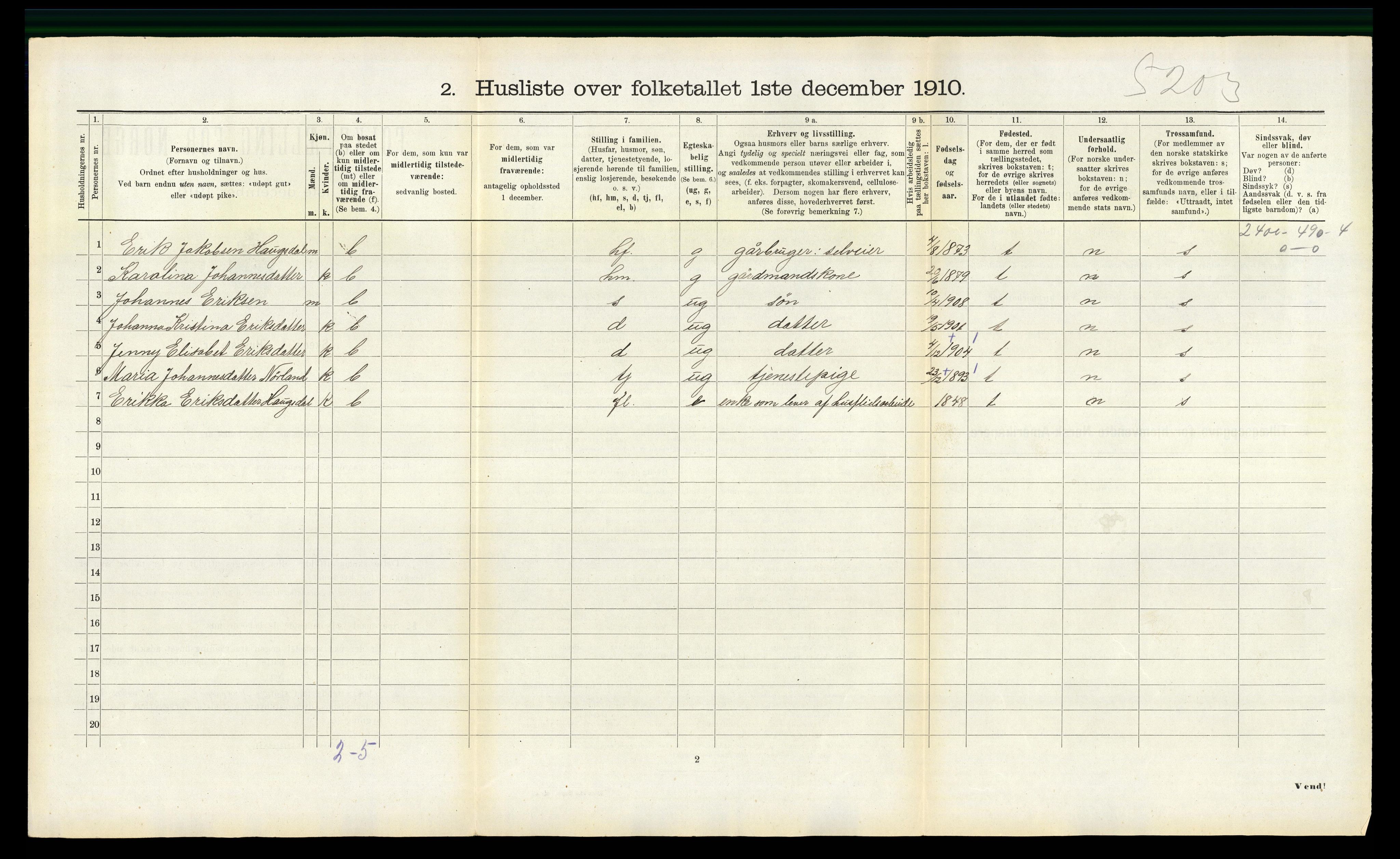 RA, 1910 census for Masfjorden, 1910, p. 379