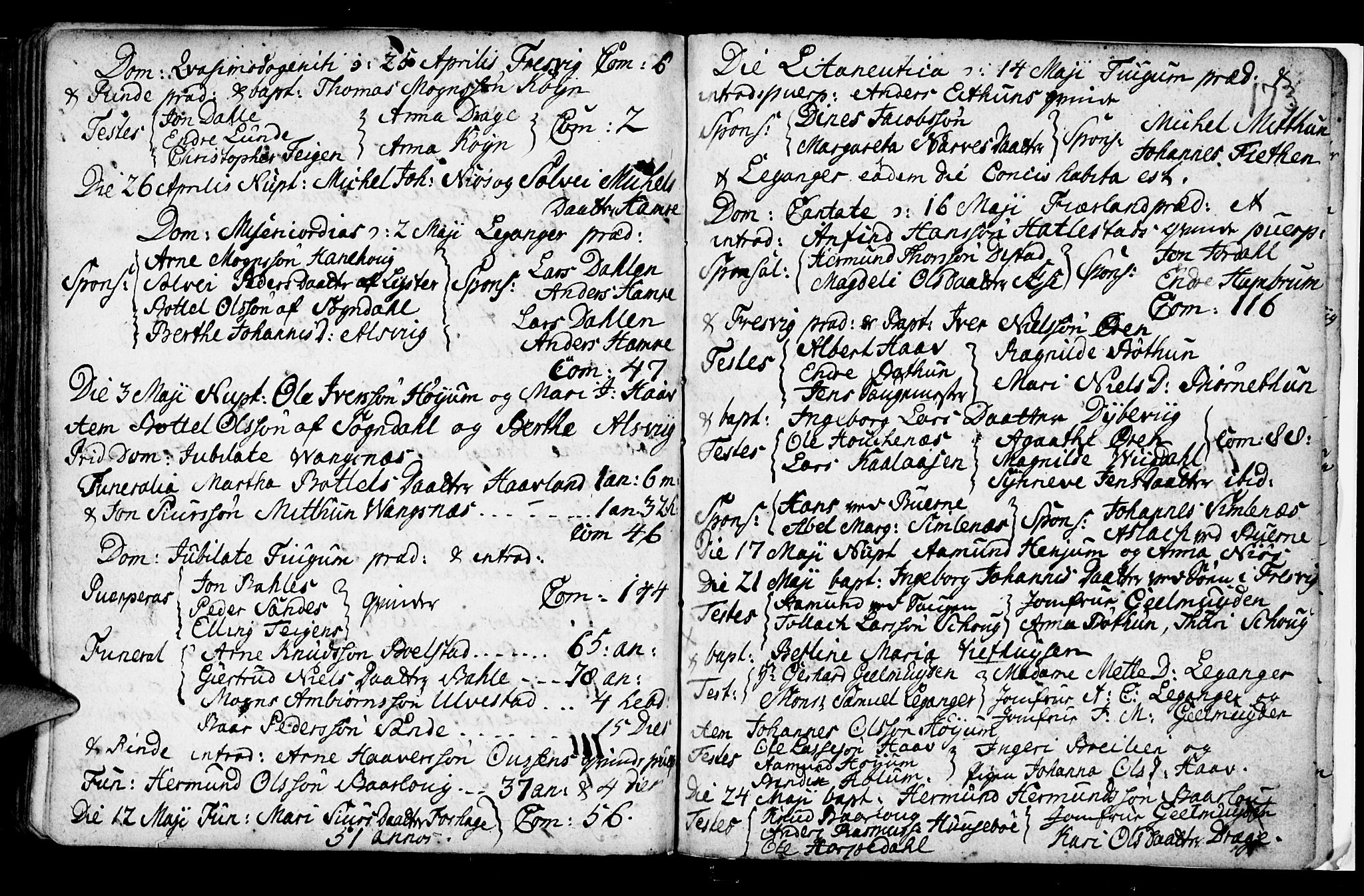 Leikanger sokneprestembete, SAB/A-81001: Parish register (official) no. A 2, 1735-1756, p. 173
