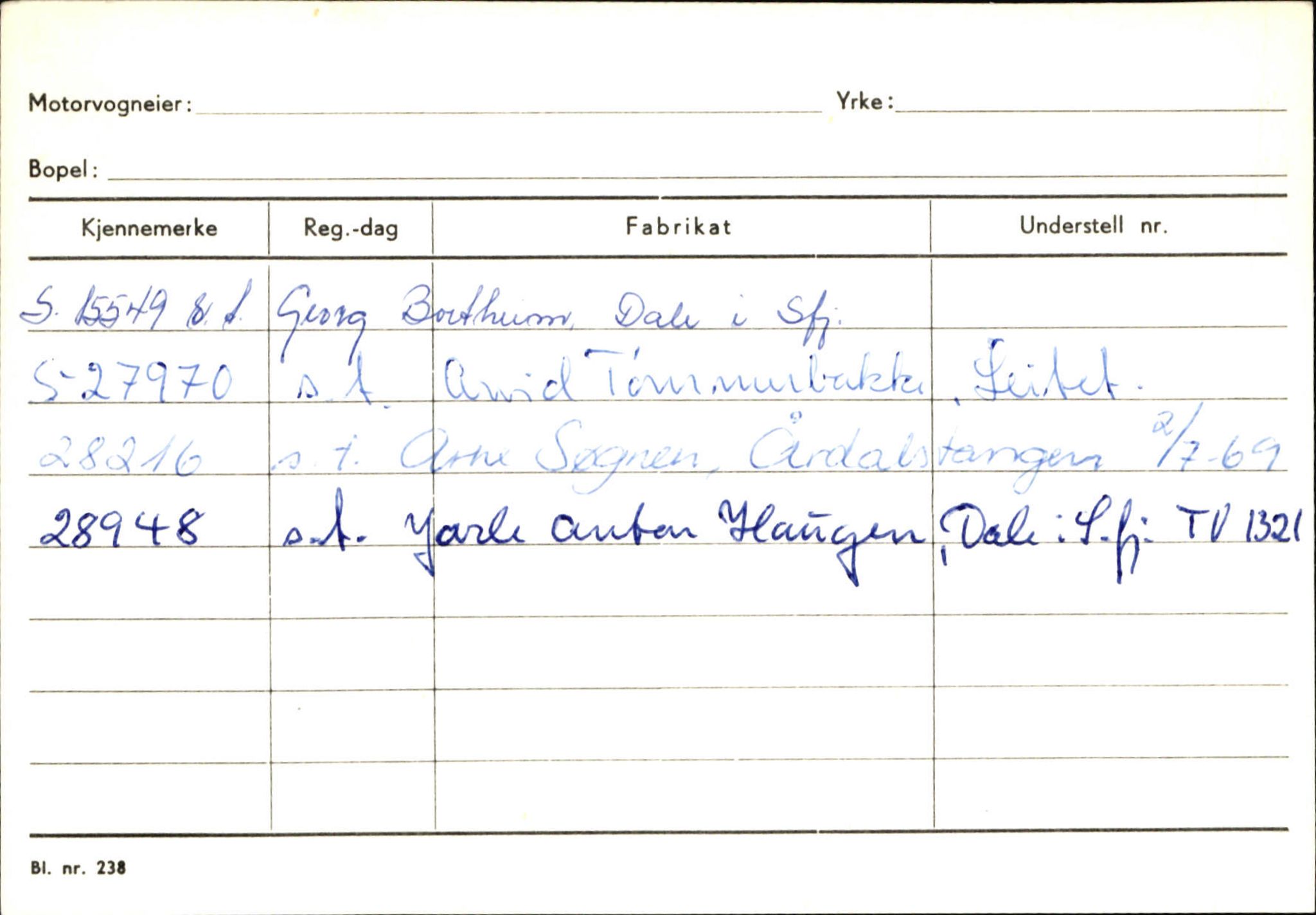 Statens vegvesen, Sogn og Fjordane vegkontor, AV/SAB-A-5301/4/F/L0125: Eigarregister Sogndal V-Å. Aurland A-Å. Fjaler A-N, 1945-1975, p. 2513