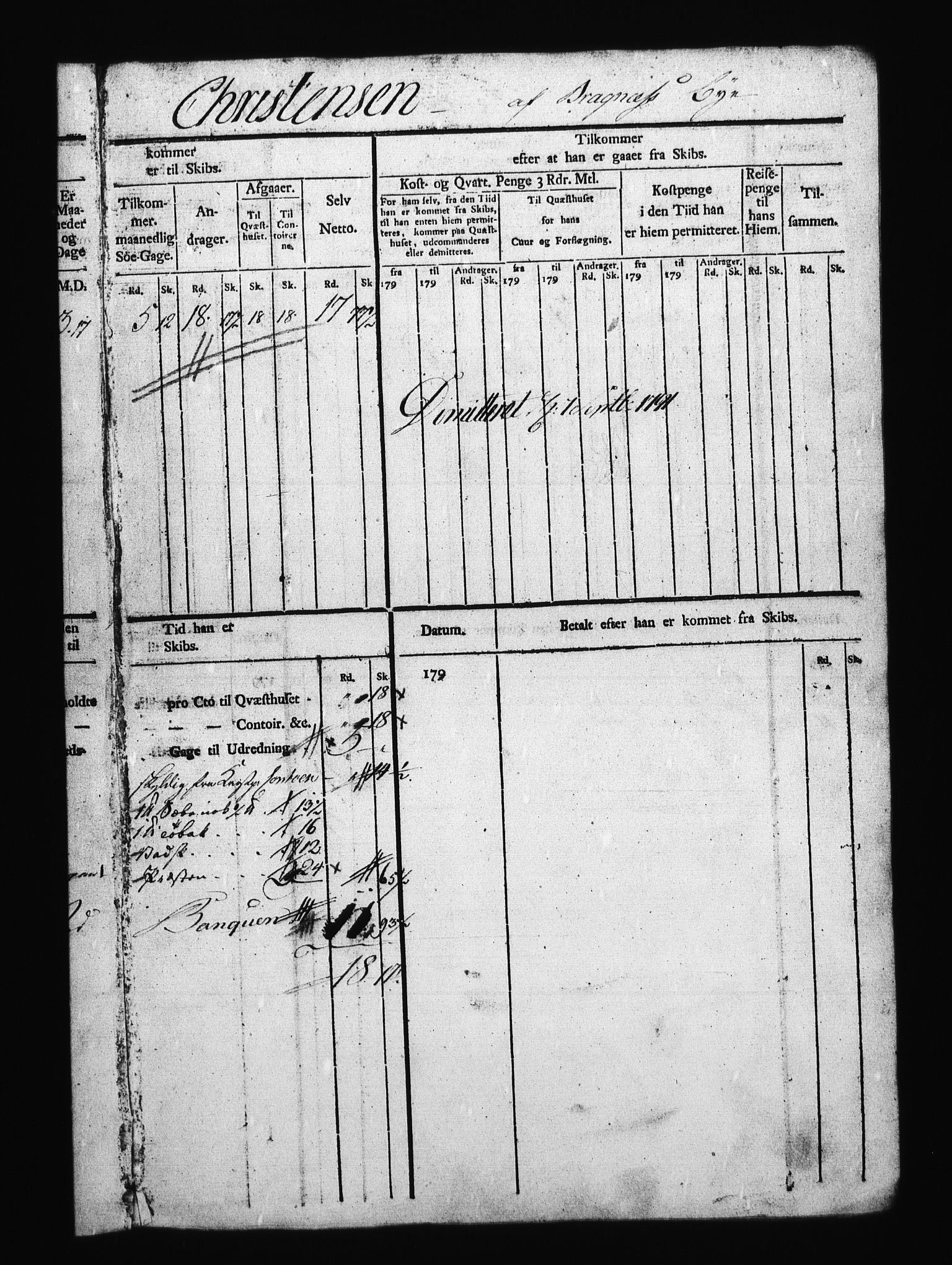 Sjøetaten, AV/RA-EA-3110/F/L0111: Bragernes distrikt, bind 1, 1791