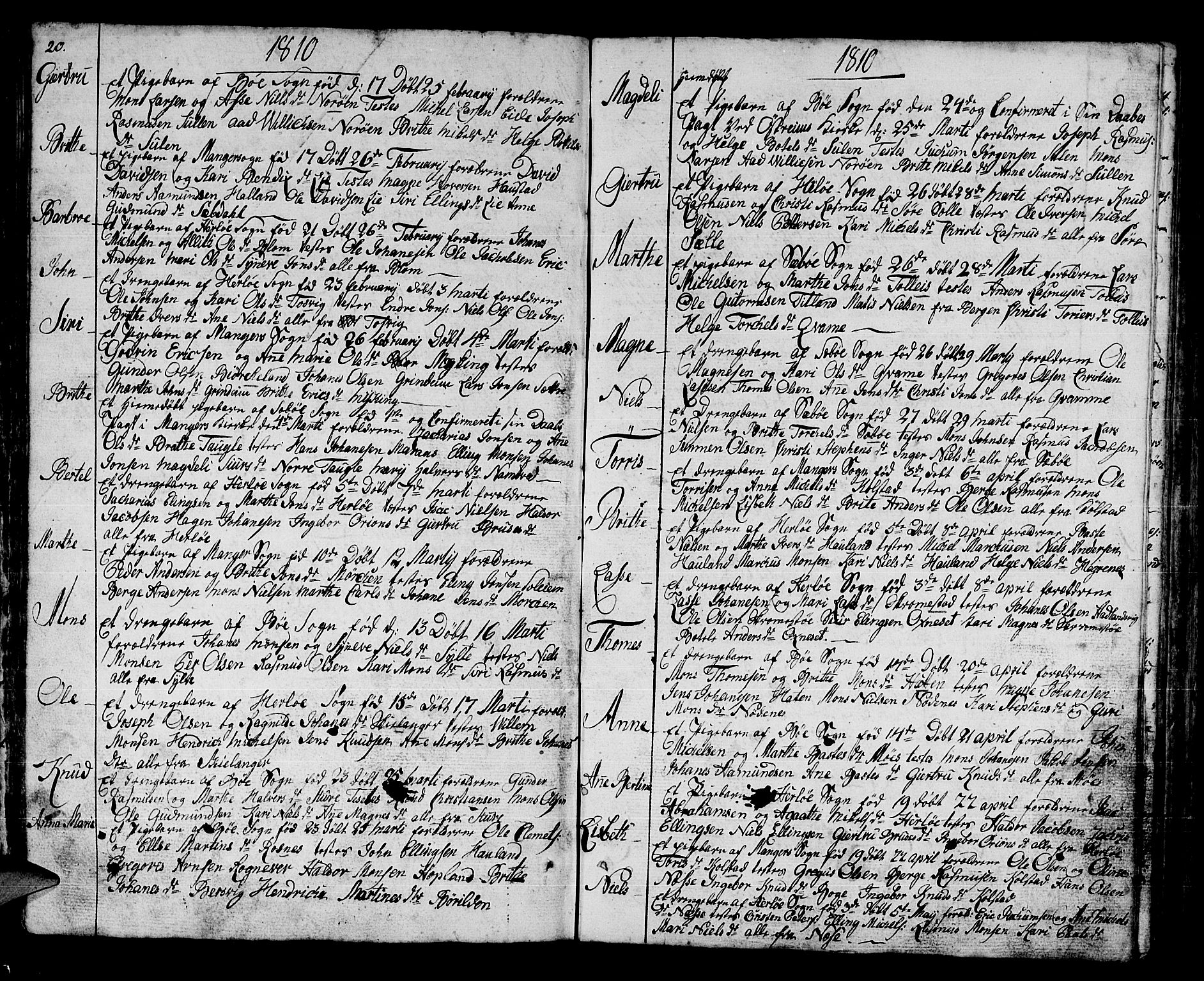 Manger sokneprestembete, SAB/A-76801/H/Haa: Parish register (official) no. A 2, 1792-1815, p. 116