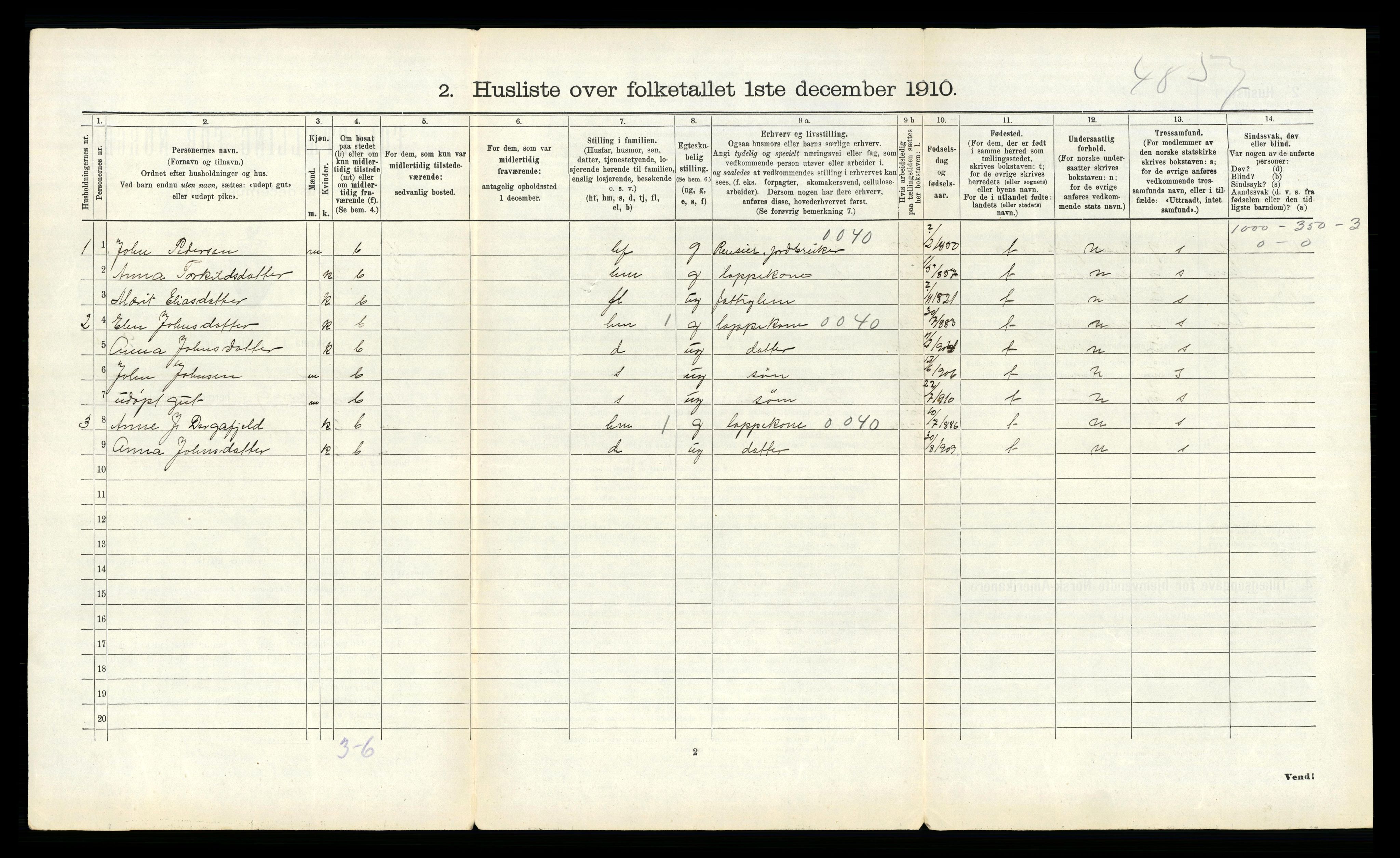 RA, 1910 census for Grong, 1910, p. 819