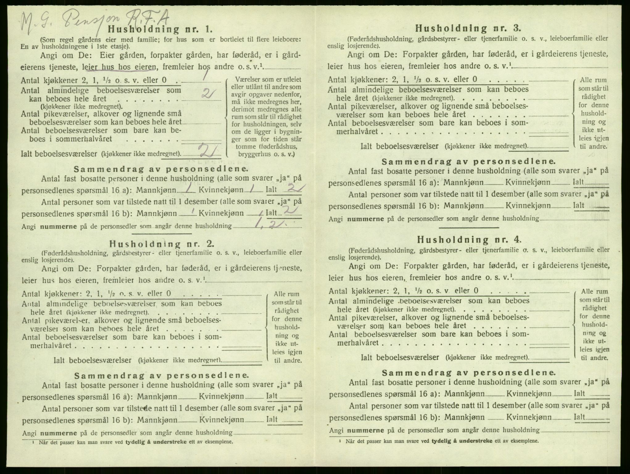 SAKO, 1920 census for Sem, 1920, p. 709