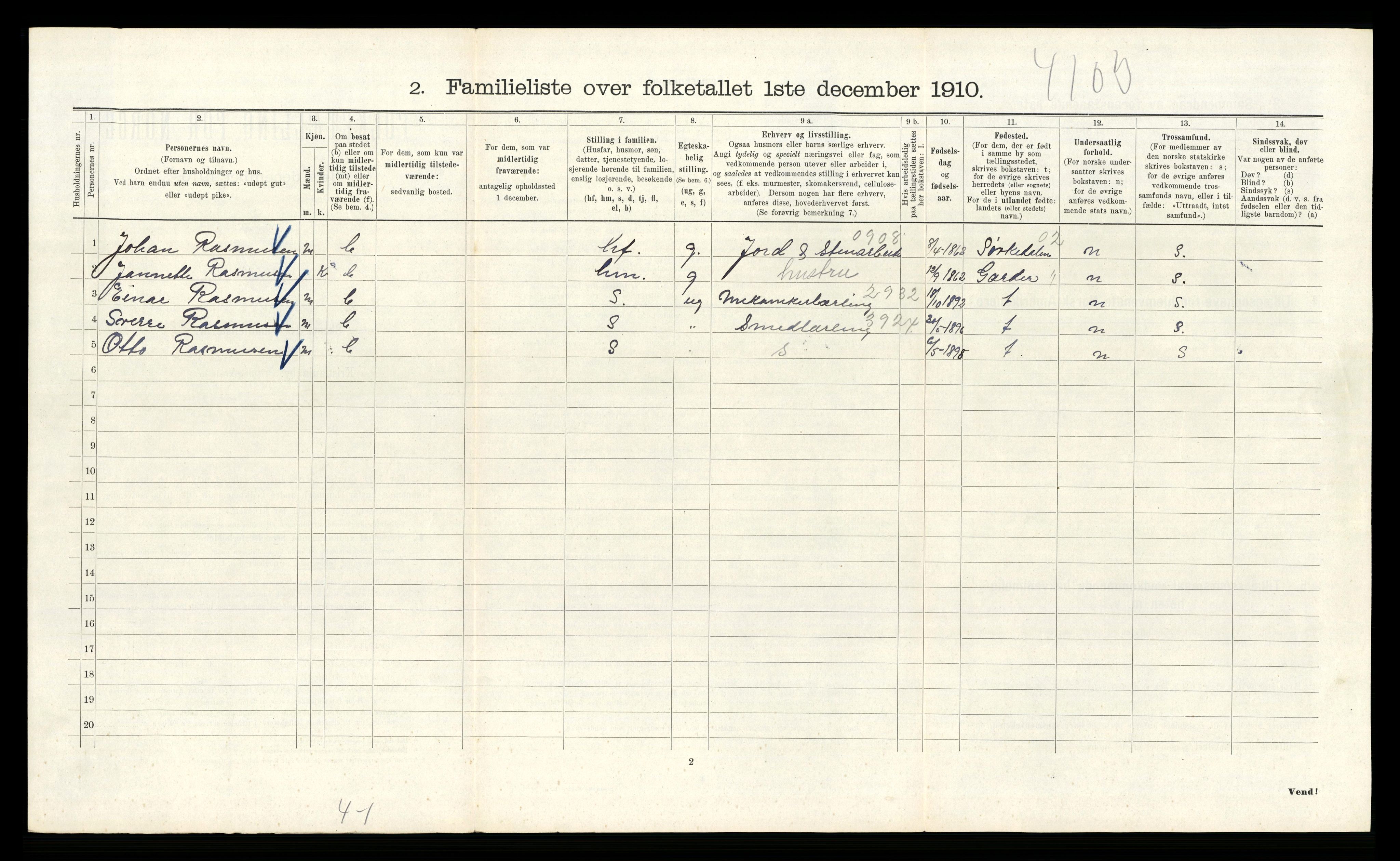 RA, 1910 census for Kristiania, 1910, p. 27724