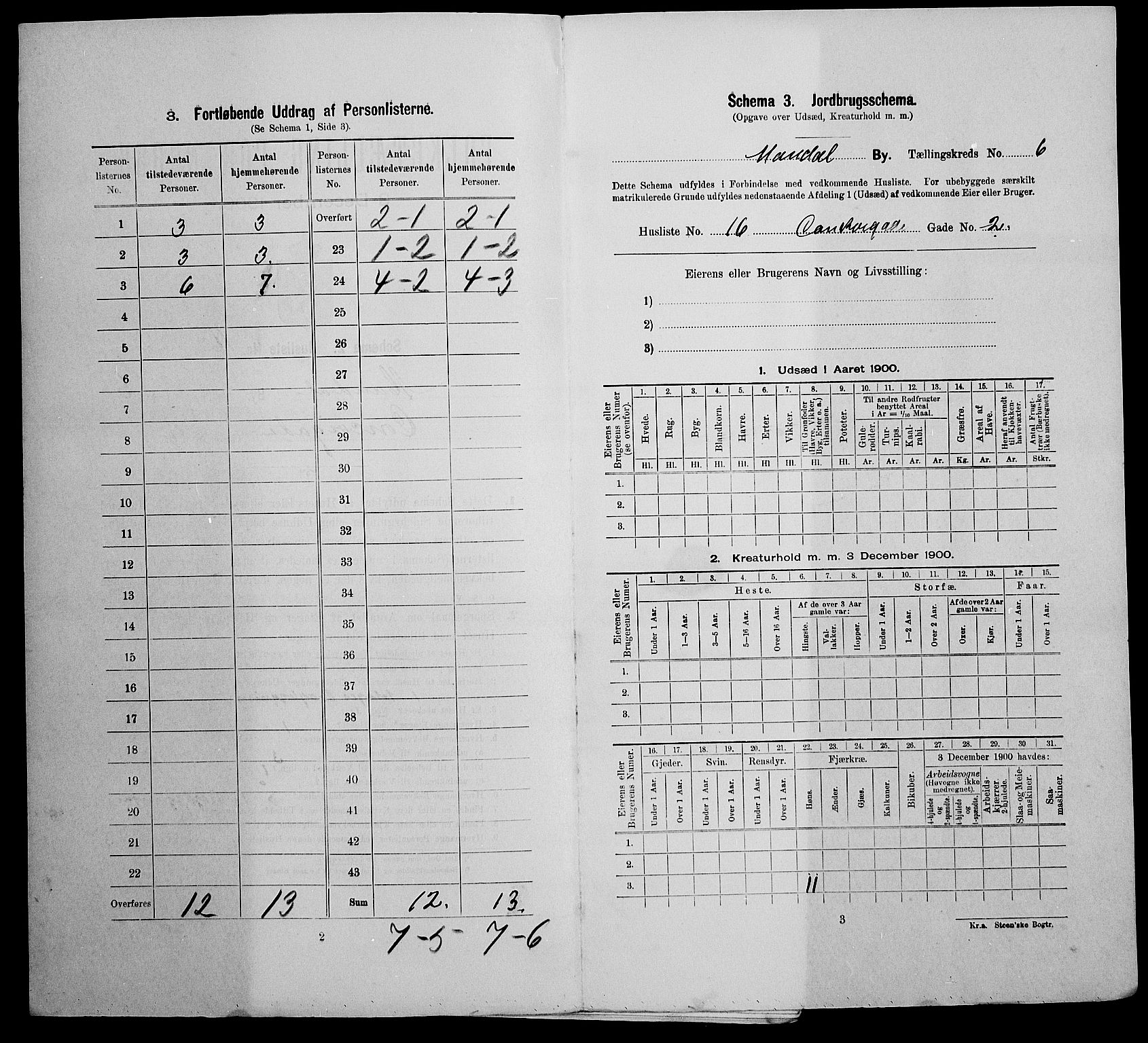 SAK, 1900 census for Mandal, 1900, p. 793