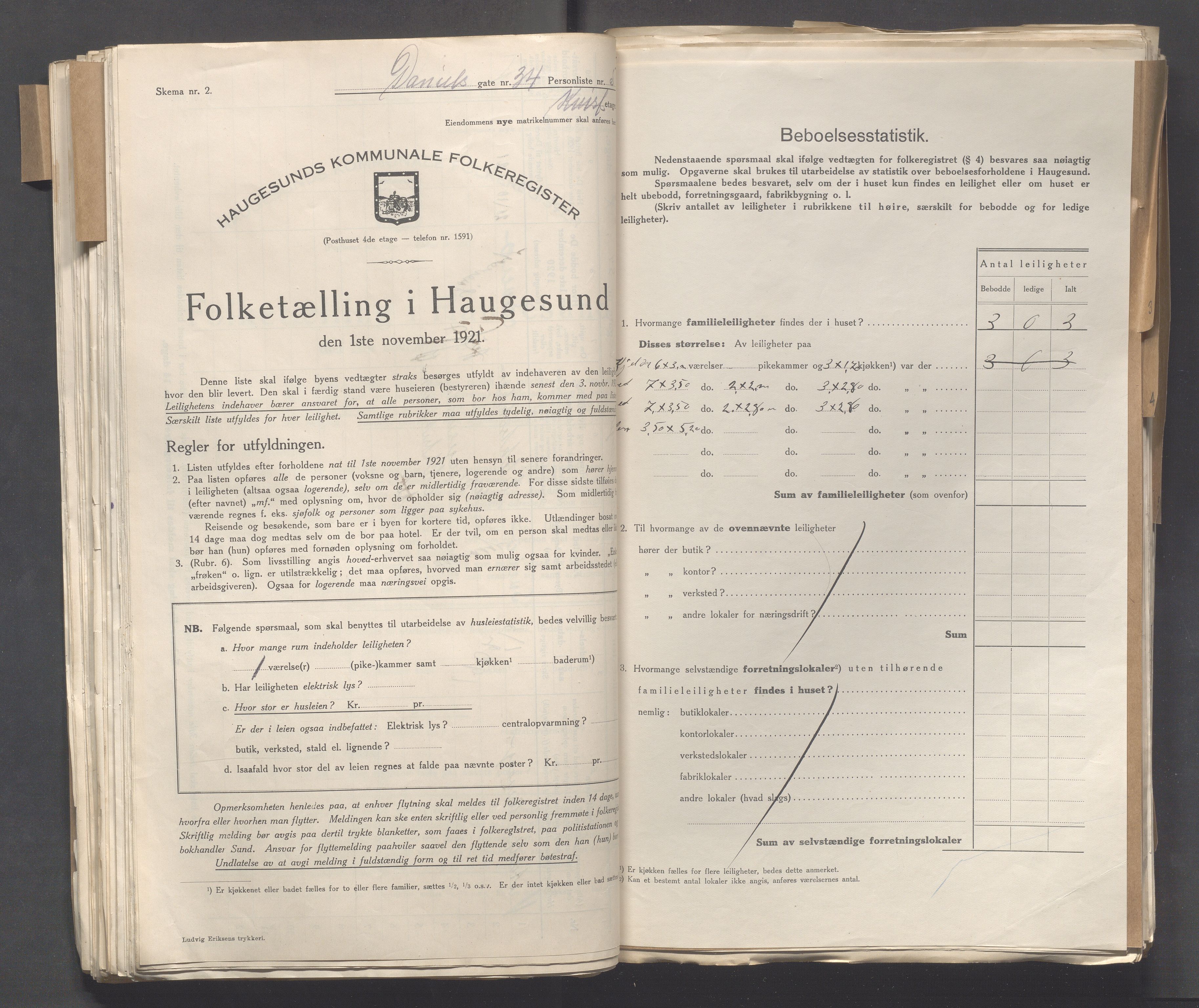 IKAR, Local census 1.11.1921 for Haugesund, 1921, p. 5982