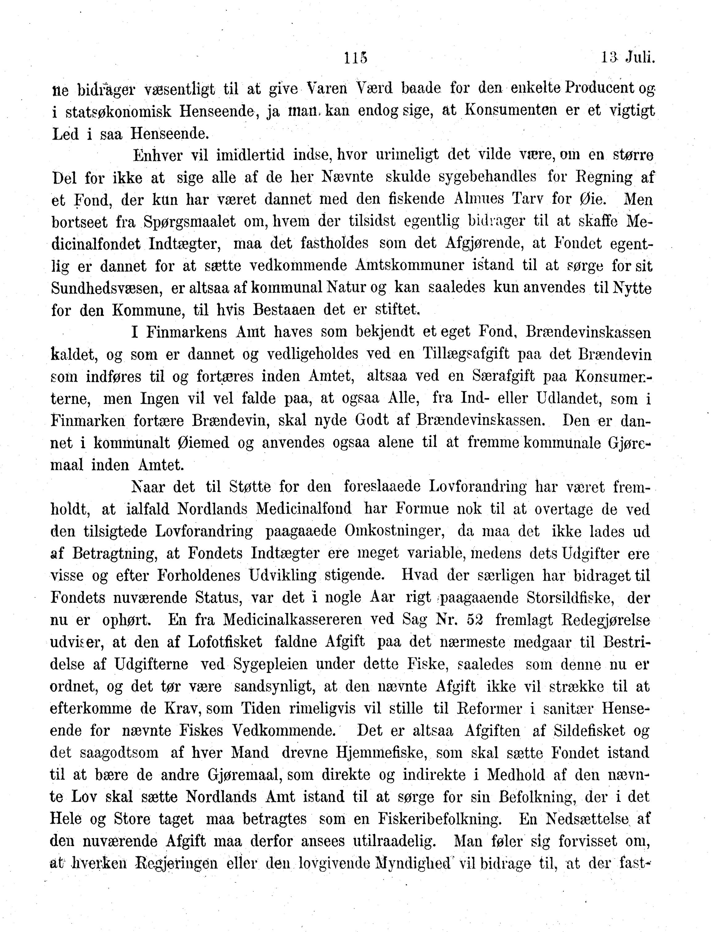 Nordland Fylkeskommune. Fylkestinget, AIN/NFK-17/176/A/Ac/L0013: Fylkestingsforhandlinger 1880, 1880