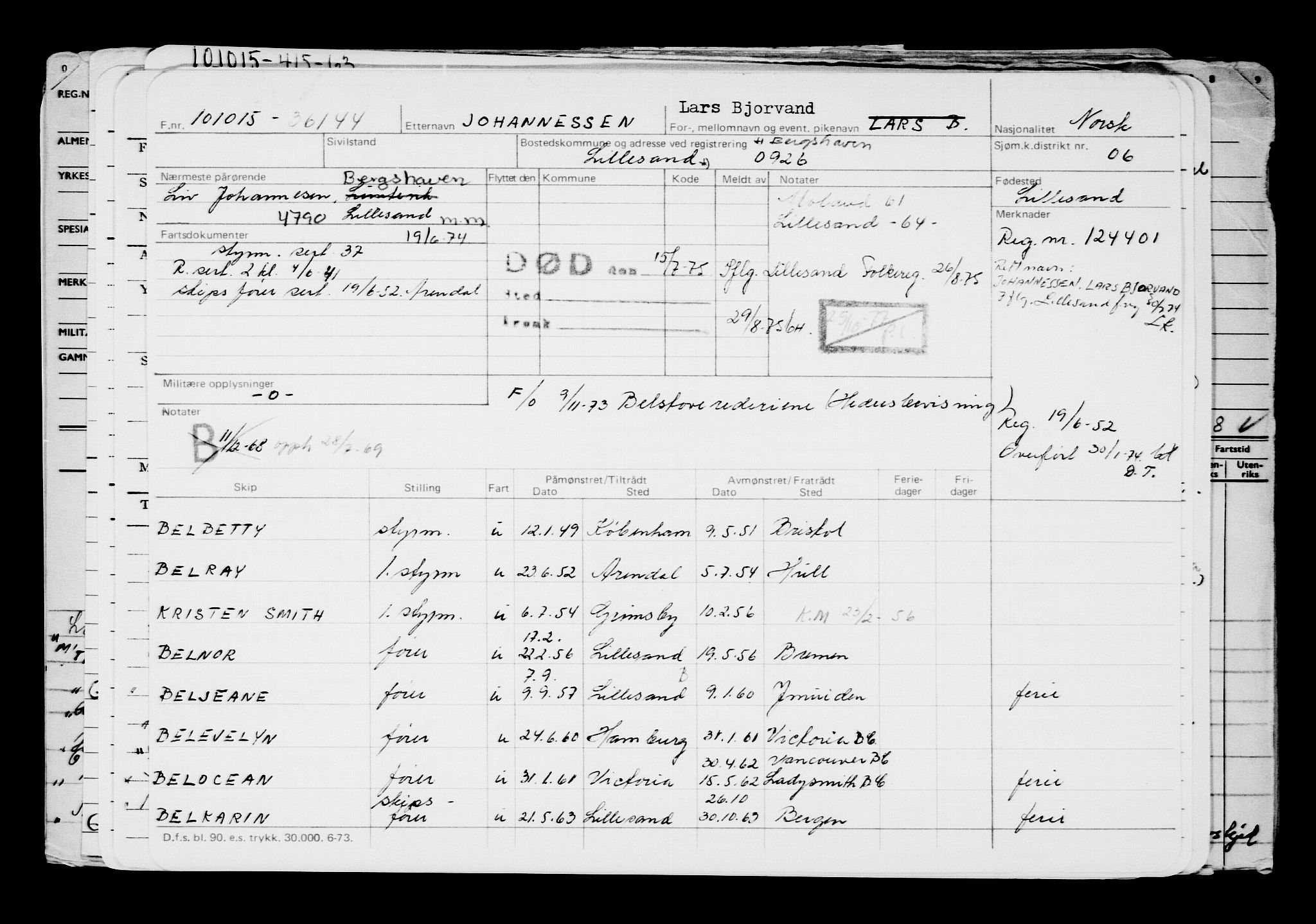 Direktoratet for sjømenn, RA/S-3545/G/Gb/L0133: Hovedkort, 1915, p. 549