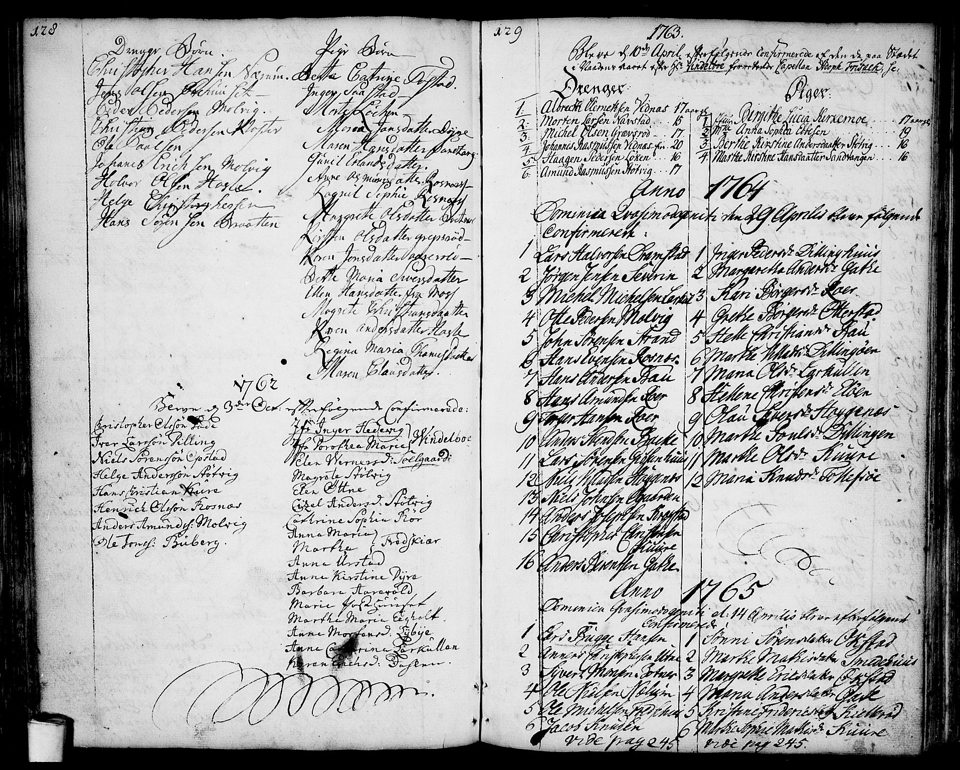 Rygge prestekontor Kirkebøker, SAO/A-10084b/F/Fa/L0001: Parish register (official) no. 1, 1725-1771, p. 128-129