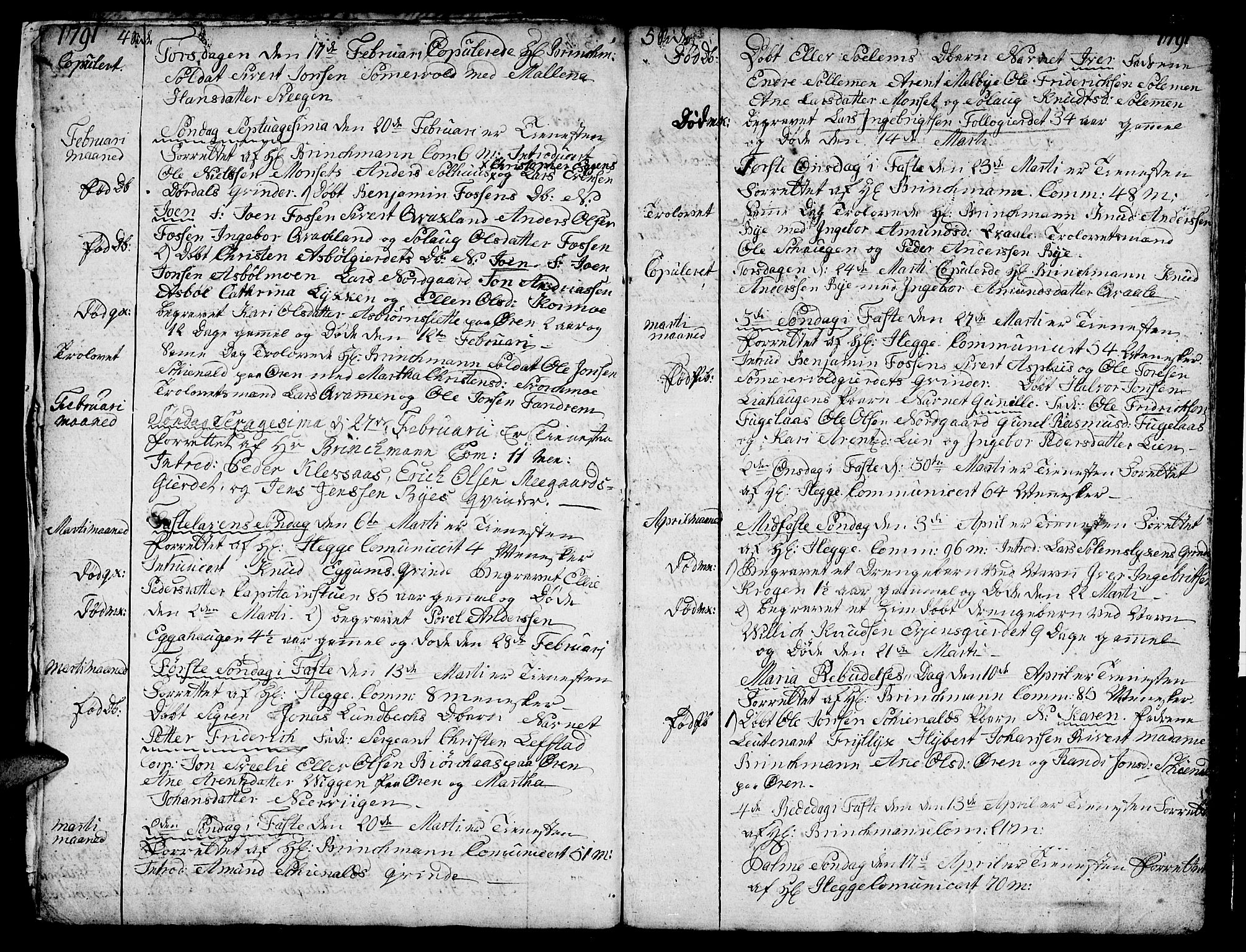 Ministerialprotokoller, klokkerbøker og fødselsregistre - Sør-Trøndelag, SAT/A-1456/668/L0815: Parish register (copy) no. 668C04, 1791-1815, p. 4-5